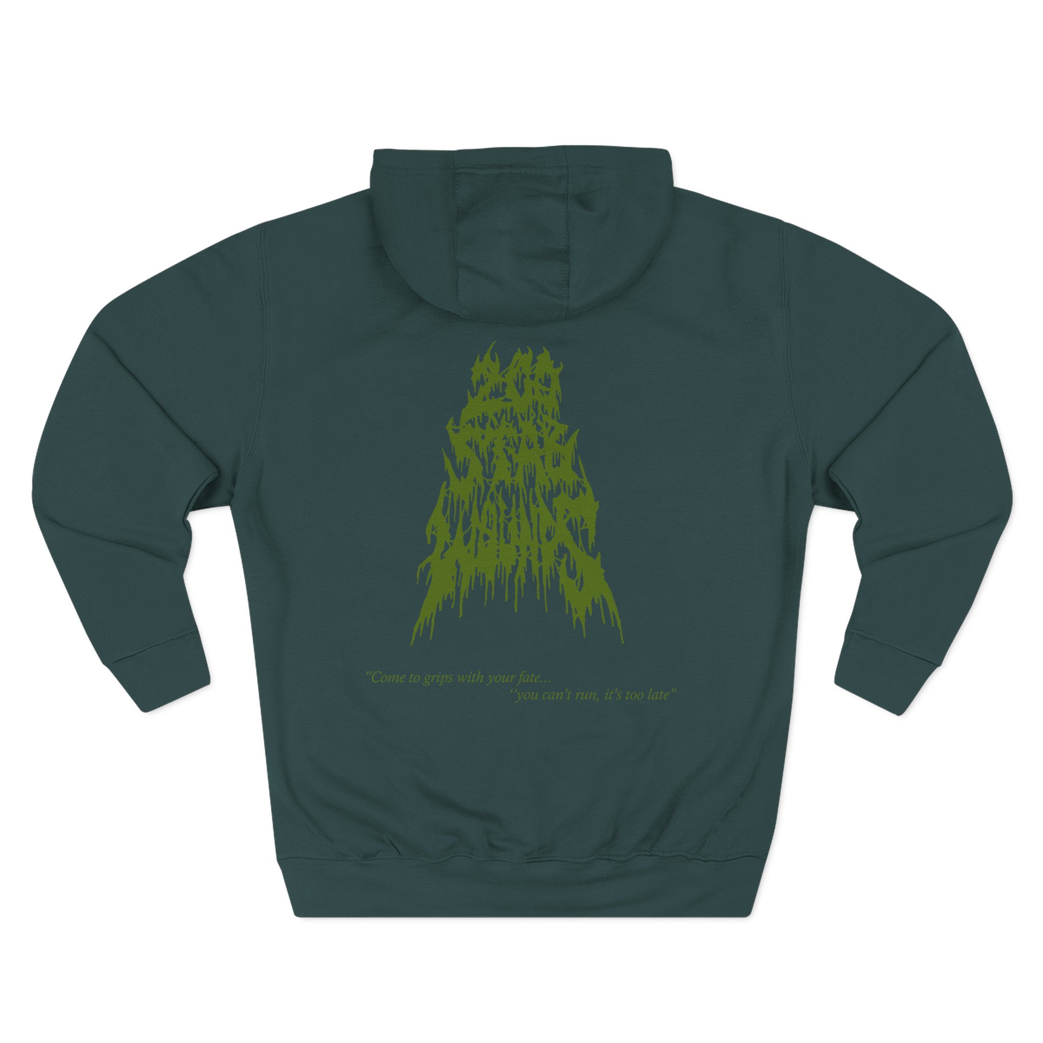 200 Stab Wounds Spider Skull Three-Panel Fleece Hoodie