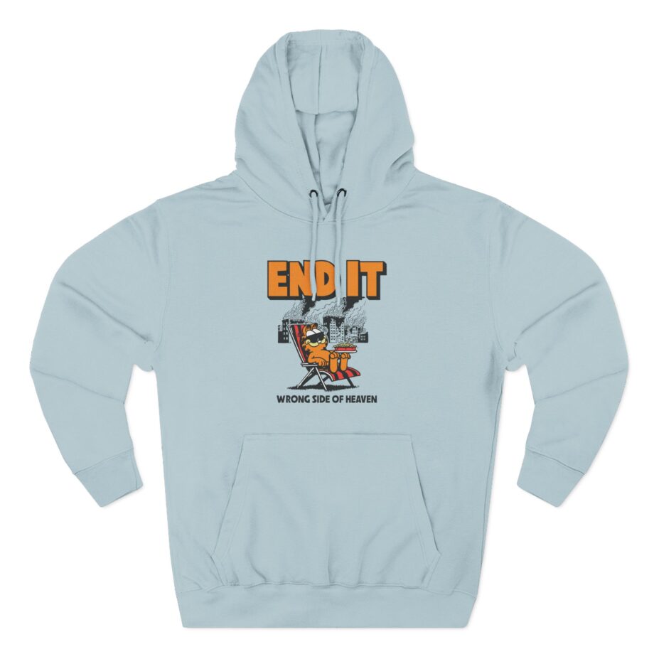 End It Garfield Three-Panel Fleece Hoodie