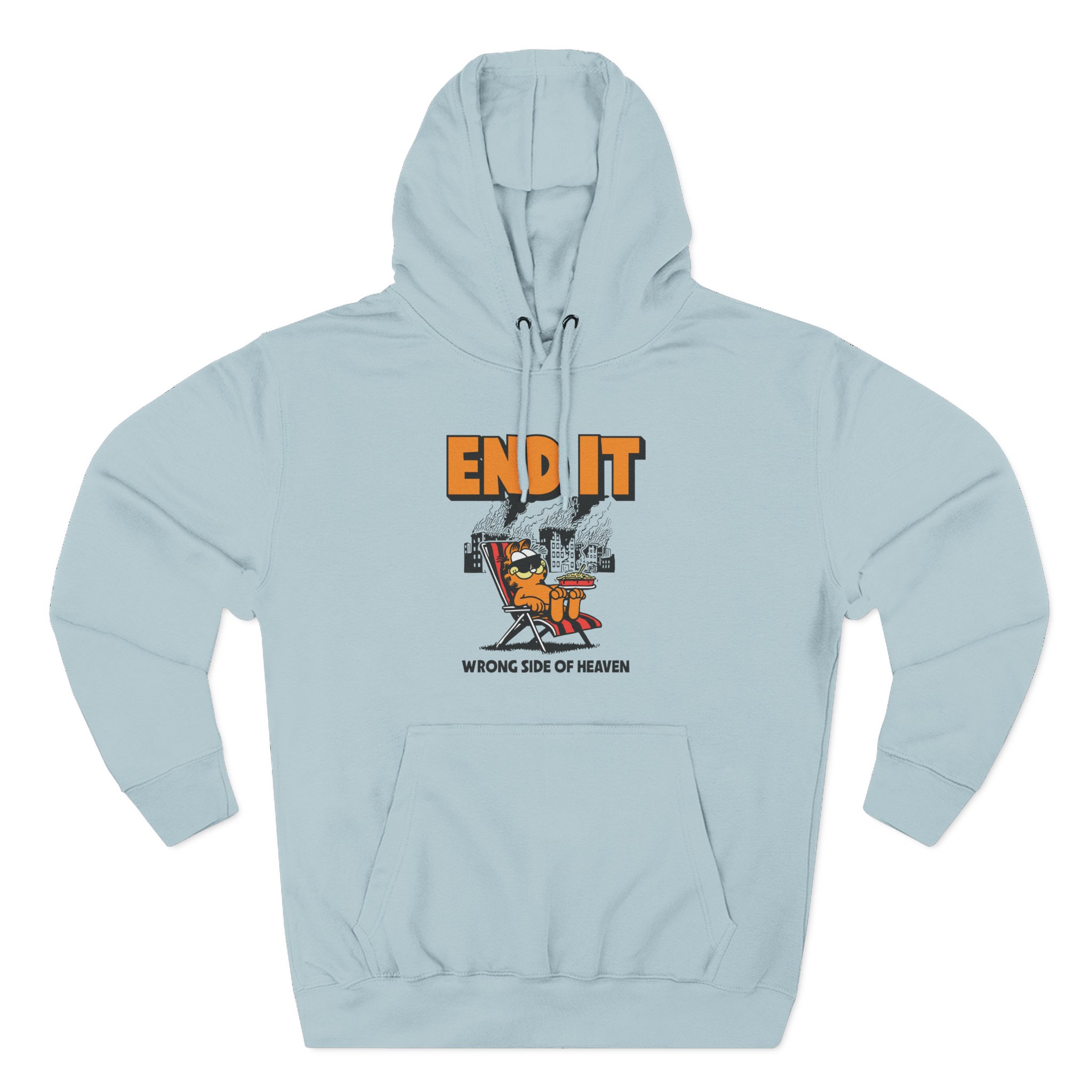 End It Garfield Three-Panel Fleece Hoodie