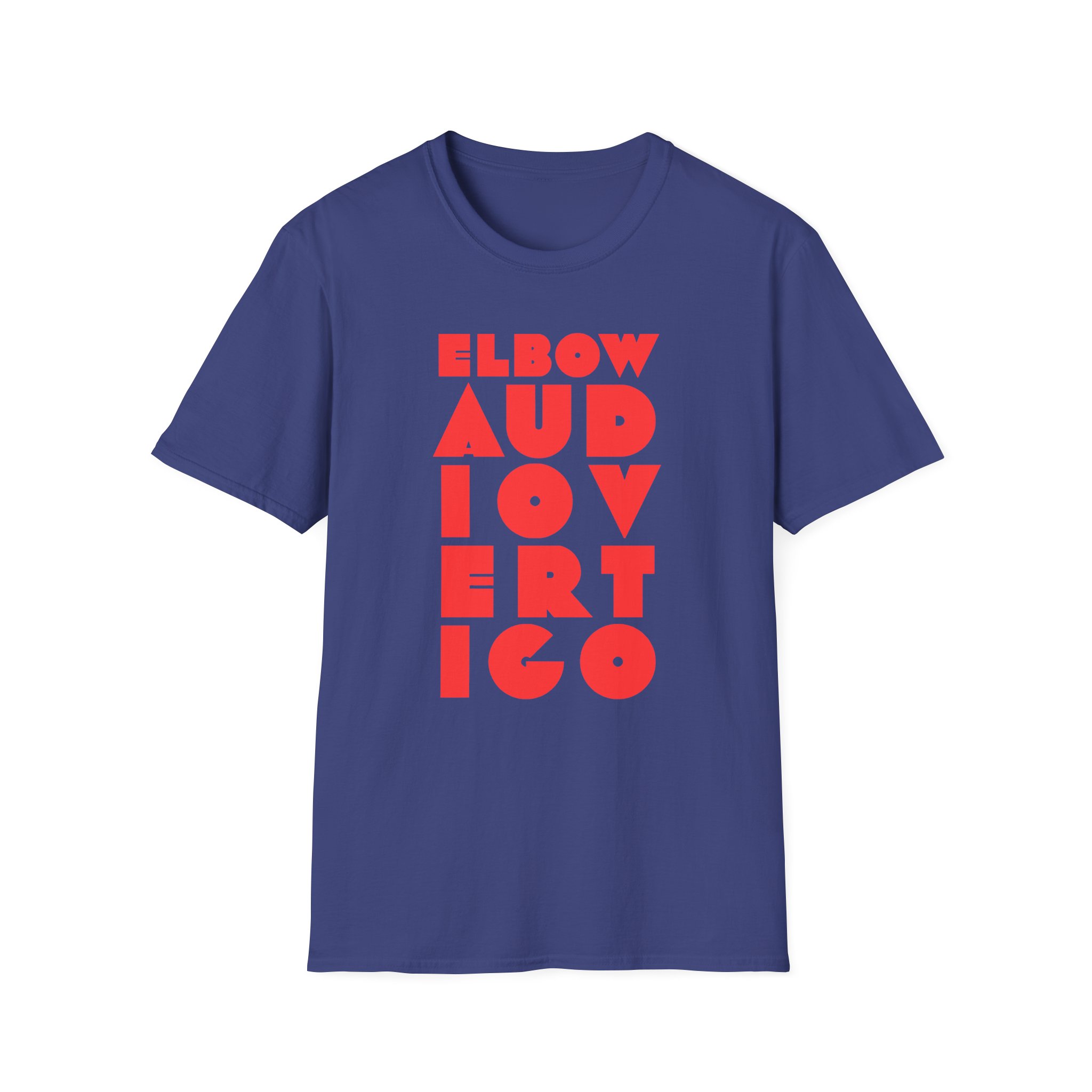 Elbow Audio Vertigo Stacked Logo Unisex Softstyle T-Shirt