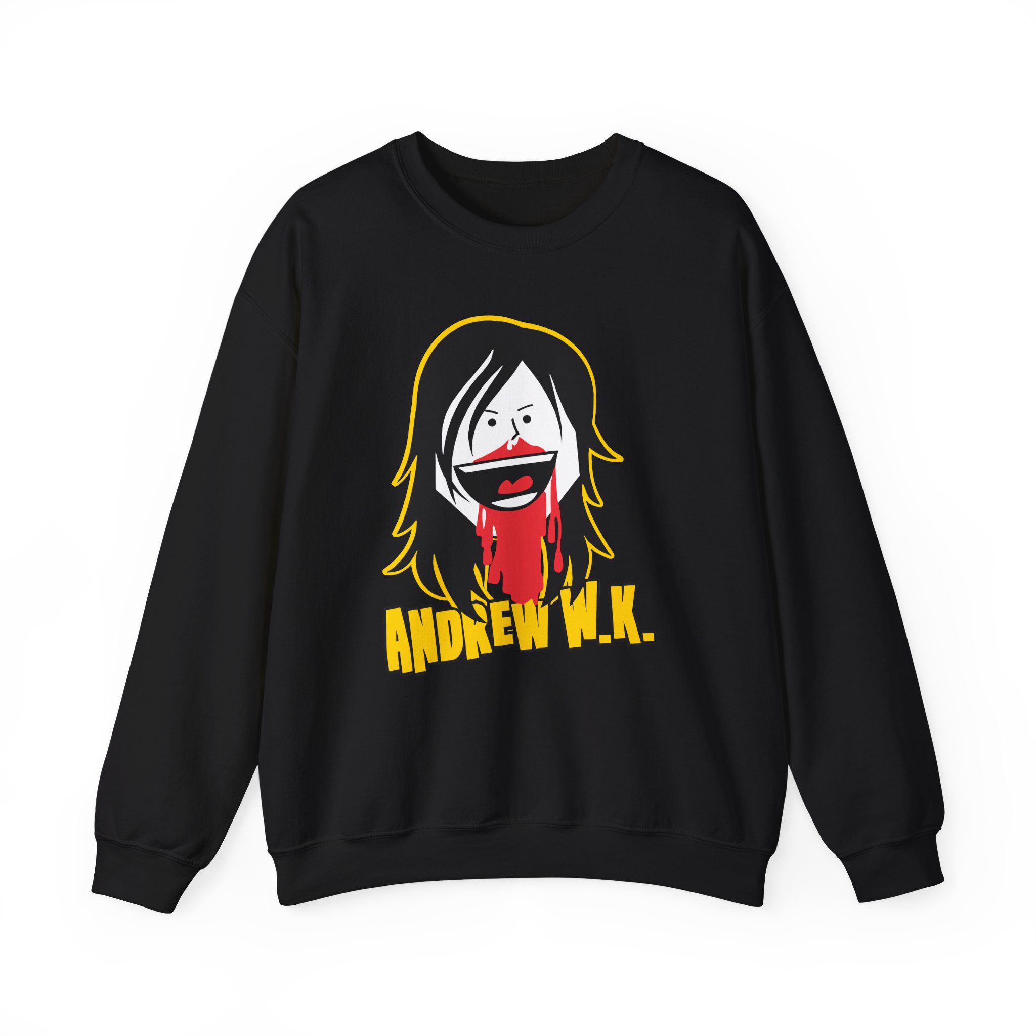 Andrew Wk Cartoon Bloody Nose Unisex Heavy Blendâ„¢ Crewneck Sweatshirt