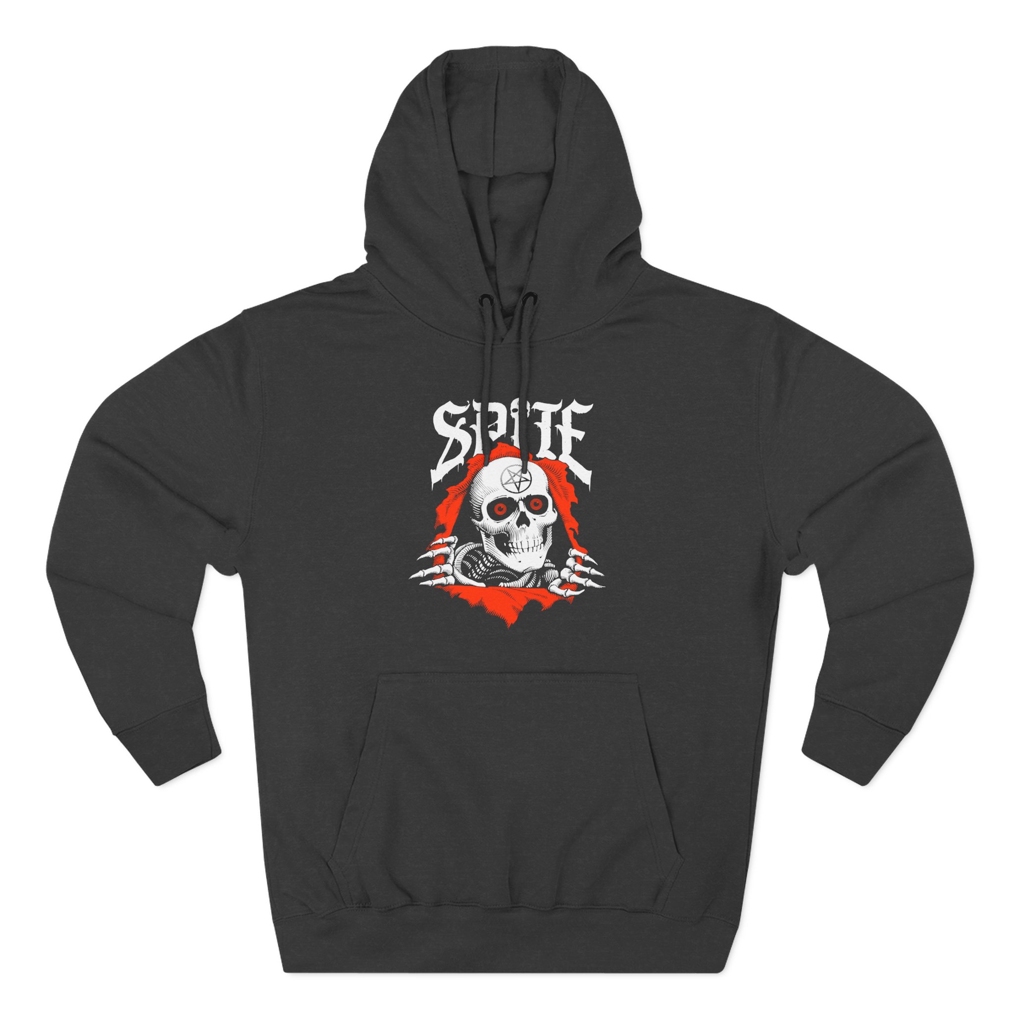 Spite Skeleton Three-Panel Fleece Hoodie