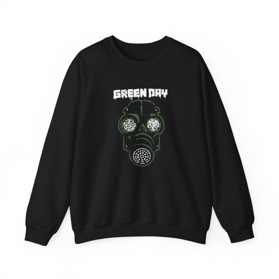 Green Day Gas Mask Long Unisex Heavy Blend™ Crewneck Sweatshirt