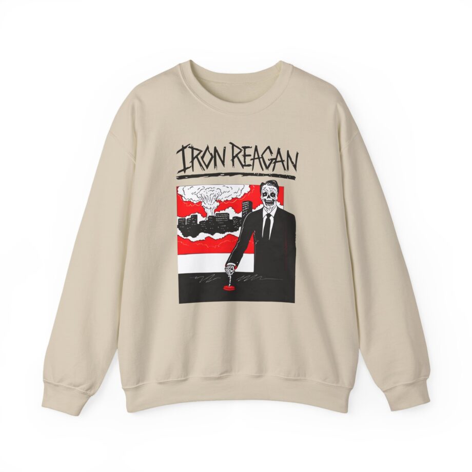Iron Reagan Finger On The Button Unisex Heavy Blend™ Crewneck Sweatshirt