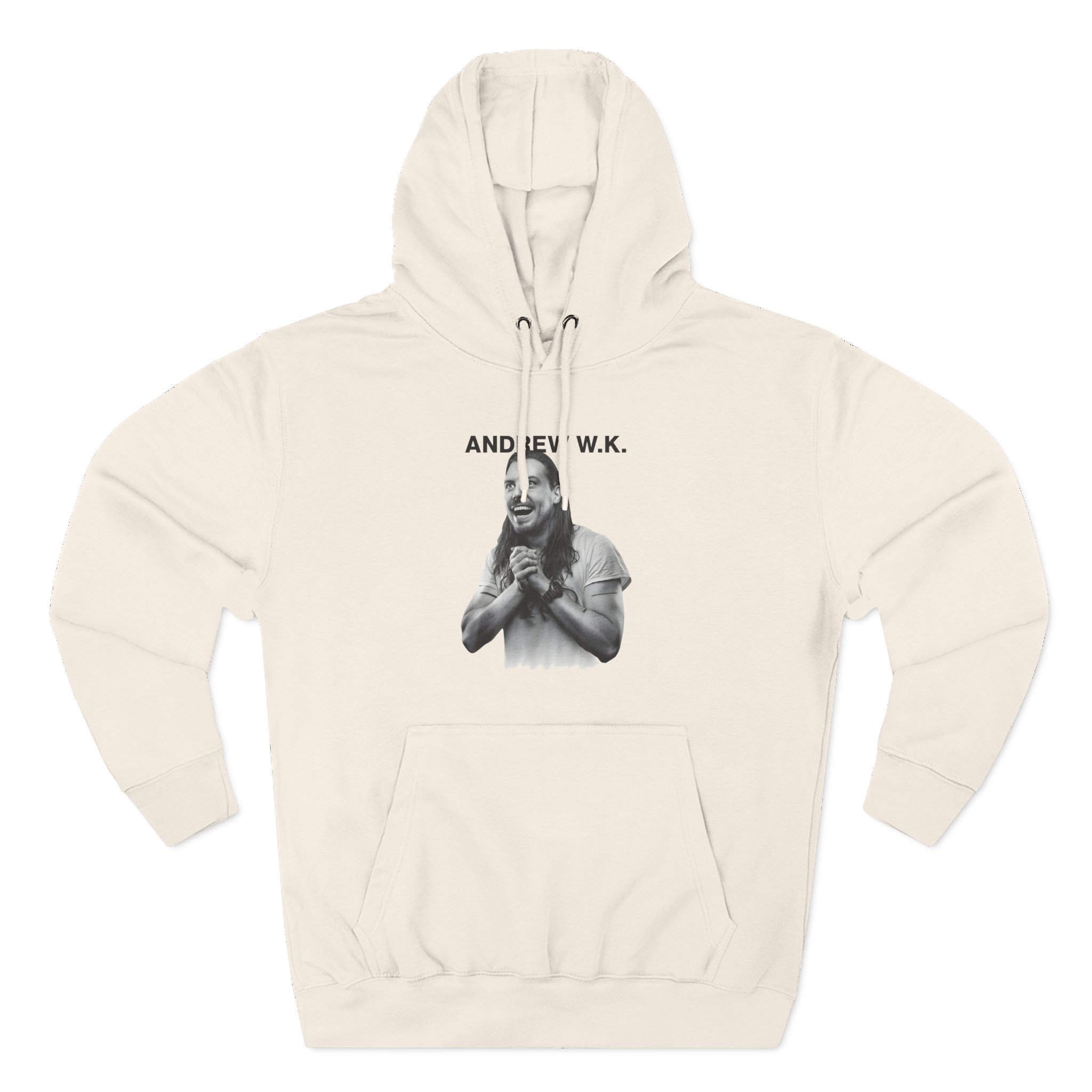 Andrew Wk Happy Three-Panel Fleece Hoodie