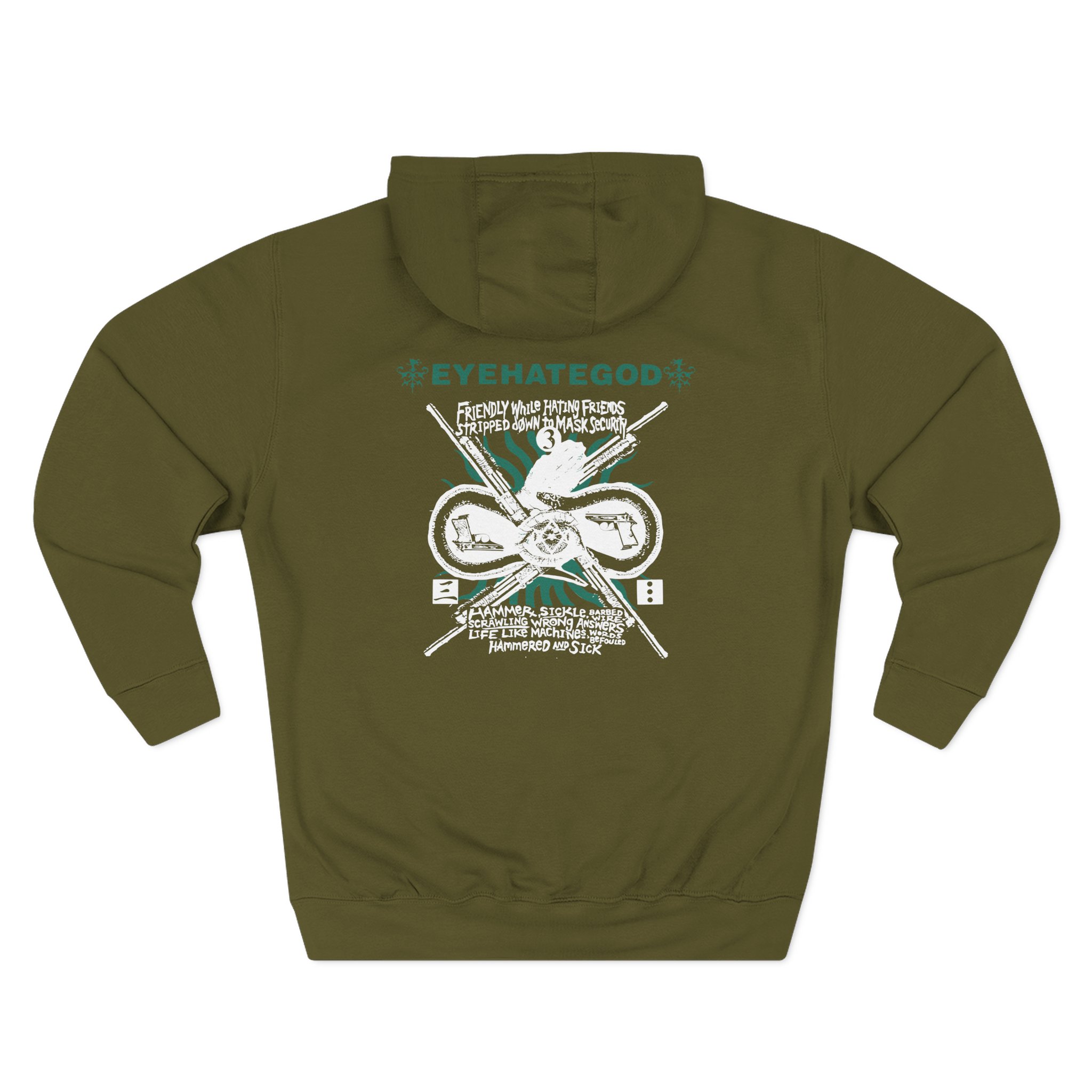 Eyehategod Disorders Not Elsewhere Classified Three-Panel Fleece Hoodie