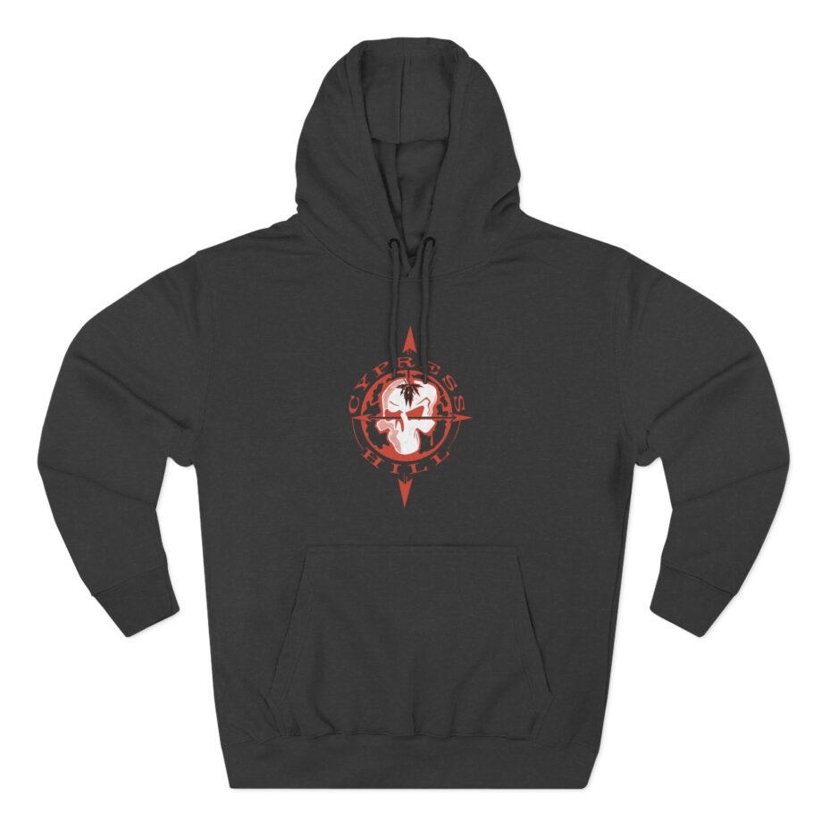 Cypress Hill Skull N Compass Three-Panel Fleece Hoodie