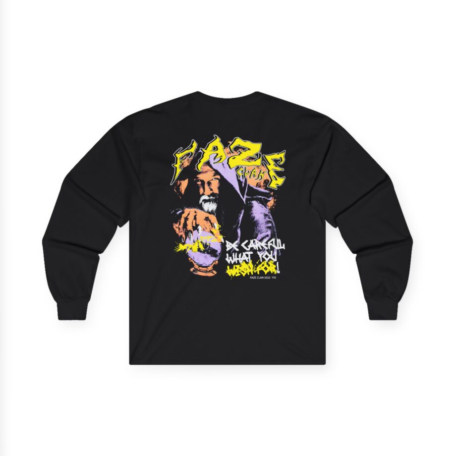 Faze Clan Be Careful What You Wish for Wizard Unisex Ultra Cotton Long Sleeve Tee
