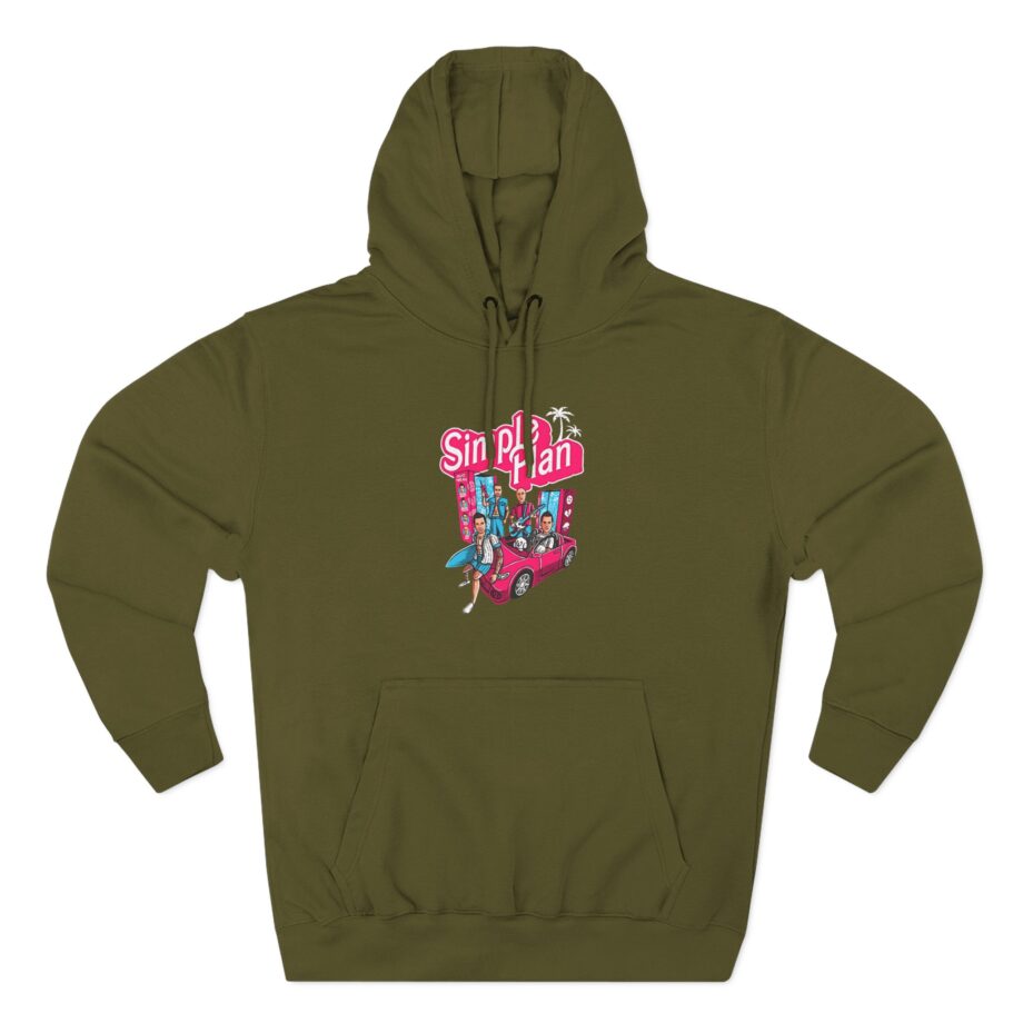 Simple Plan Dolls and Car Three-Panel Fleece Hoodie