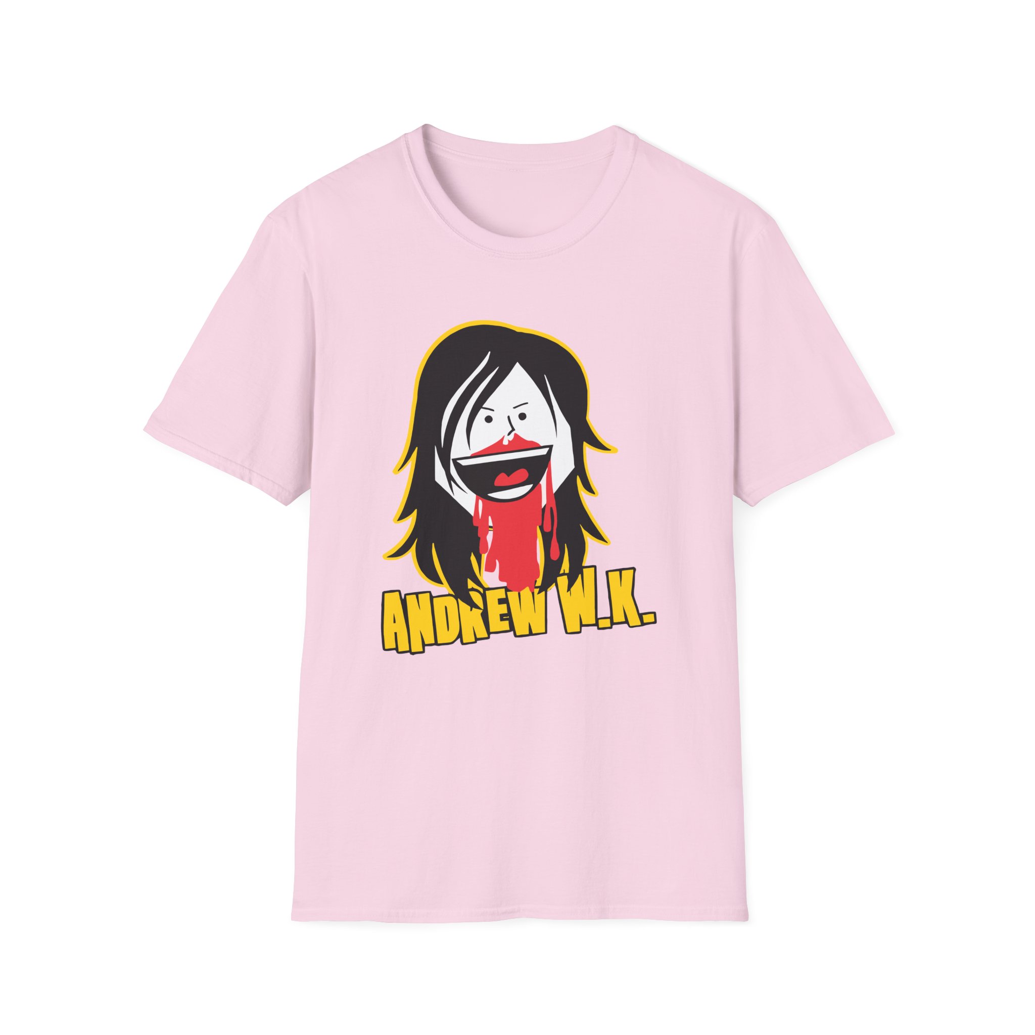 Andrew Wk Cartoon Bloody Nose Unisex Softstyle T-Shirt