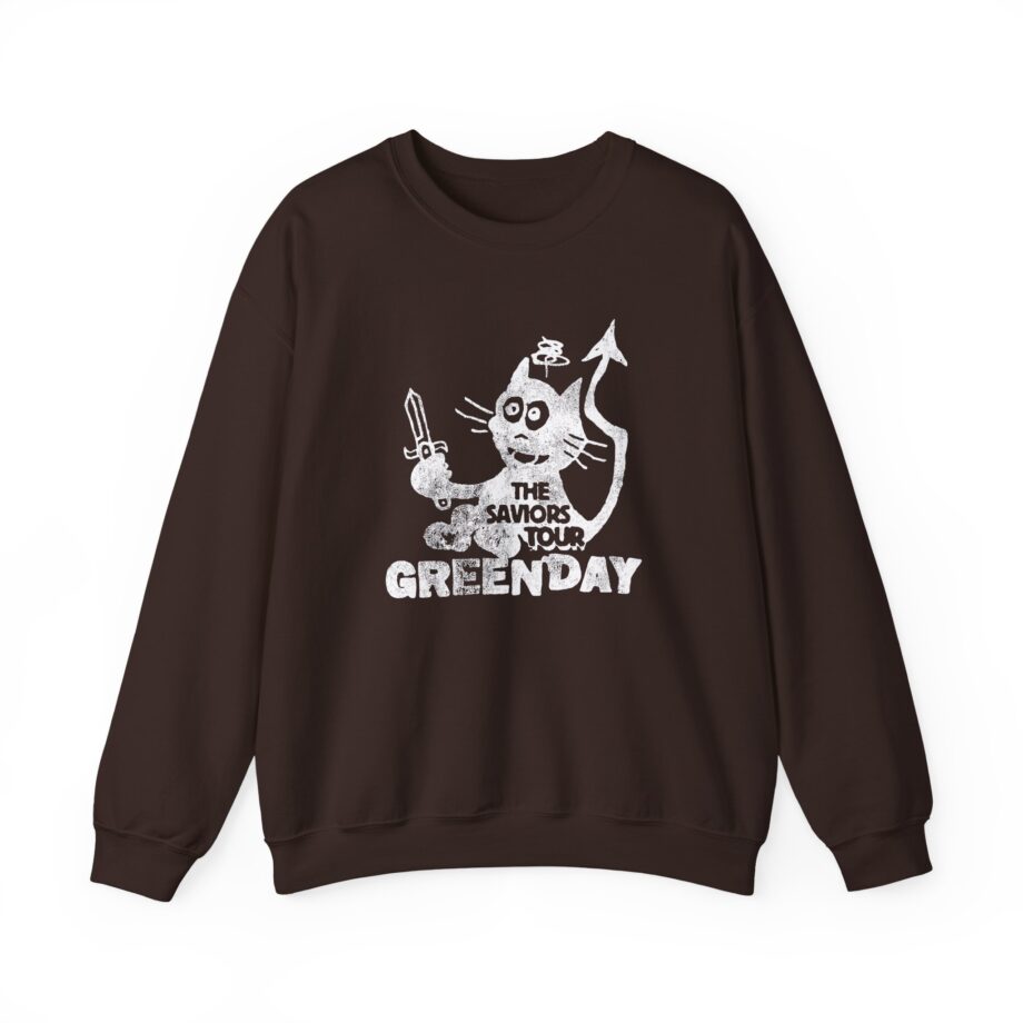 Green Day Cat and Sword Unisex Heavy Blend™ Crewneck Sweatshirt