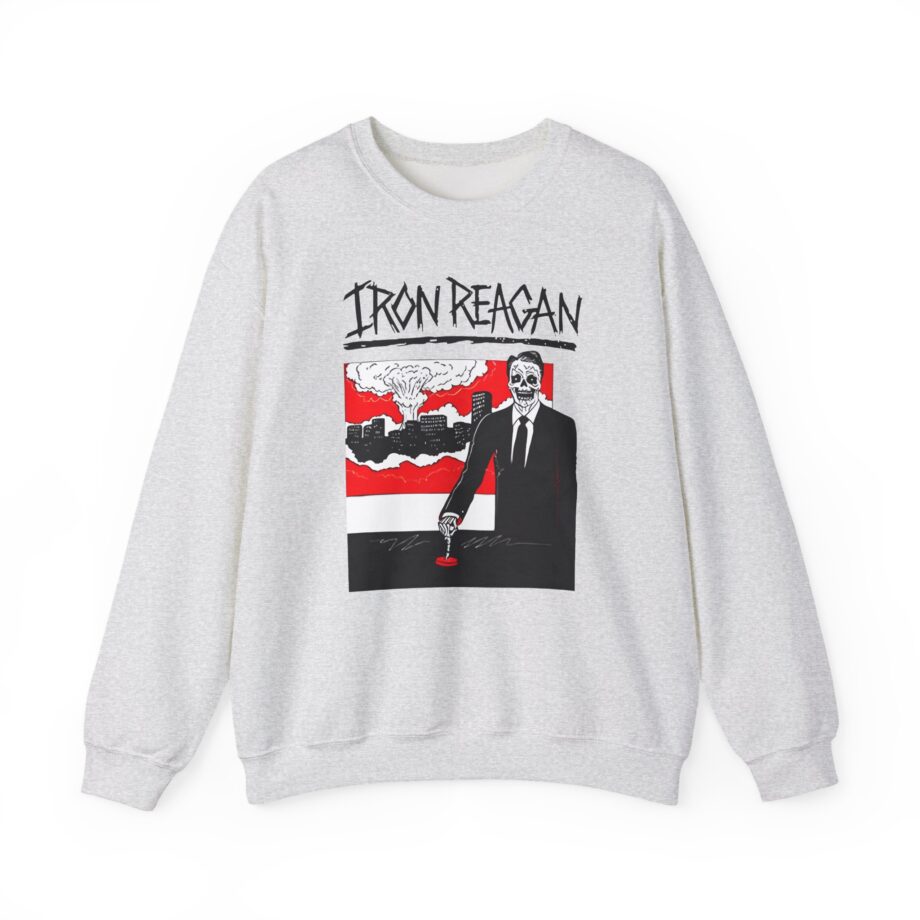 Iron Reagan Finger On The Button Unisex Heavy Blend™ Crewneck Sweatshirt