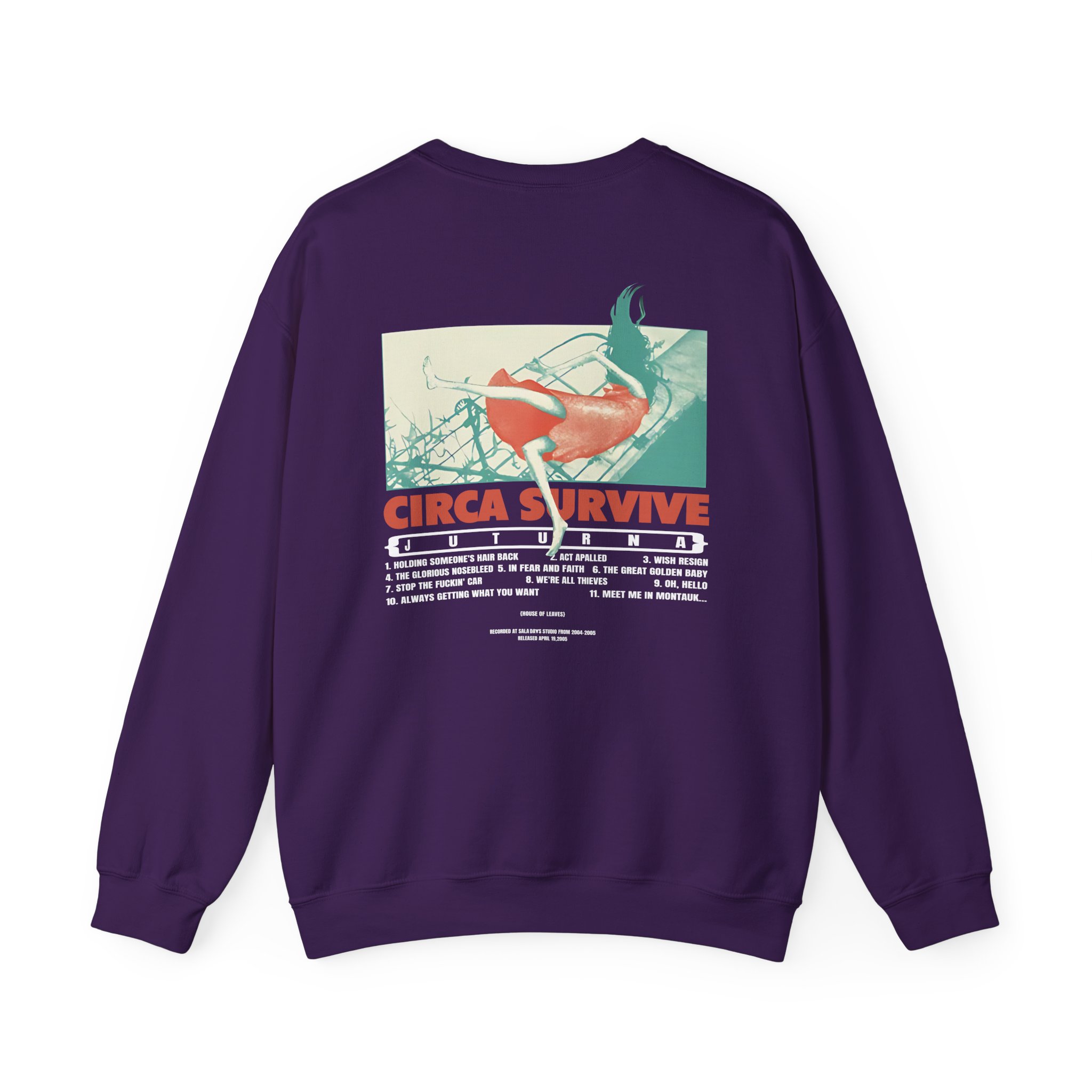 Circa Survive Juturna Tracklist Unisex Heavy Blendâ„¢ Crewneck Sweatshirt