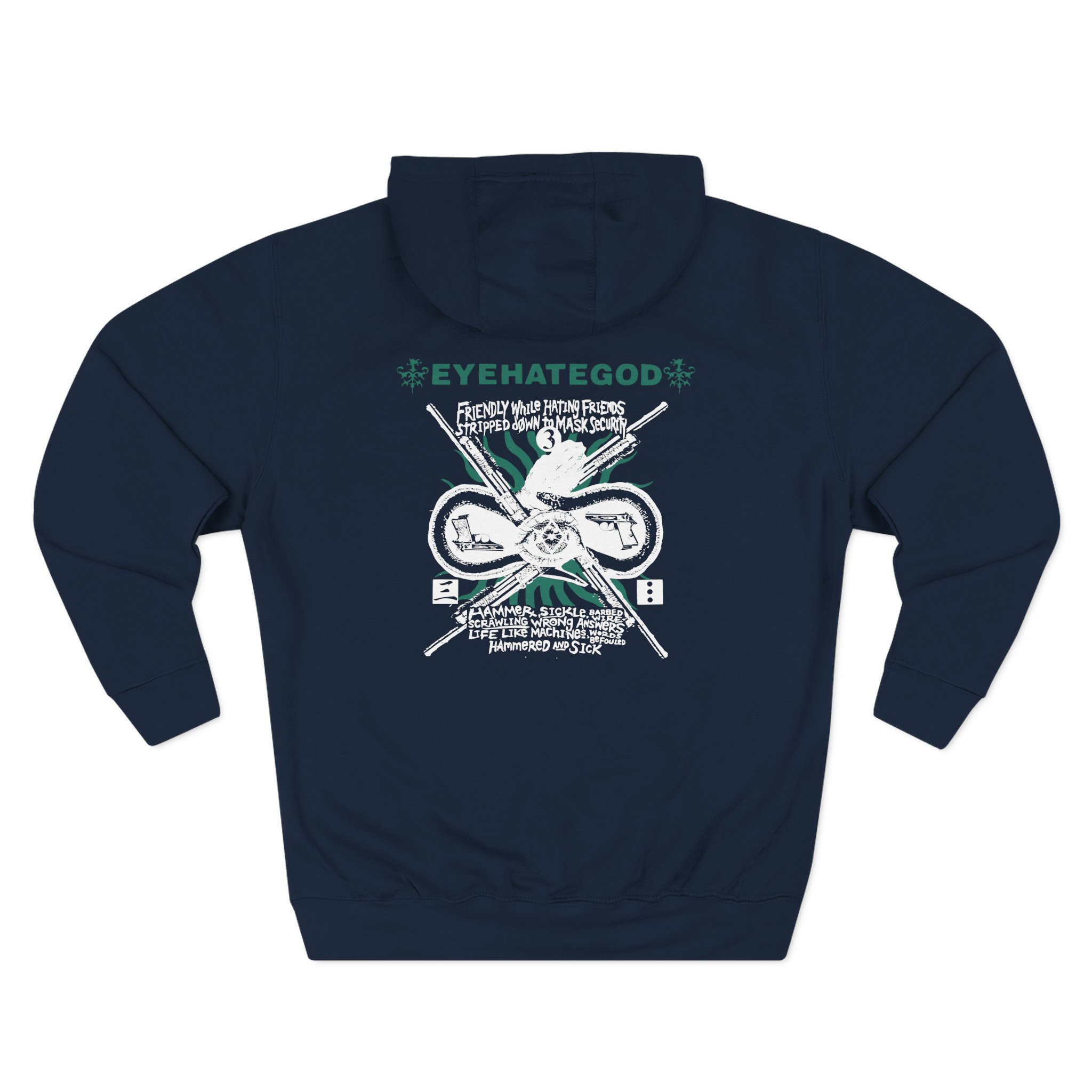Eyehategod Disorders Not Elsewhere Classified Three-Panel Fleece Hoodie