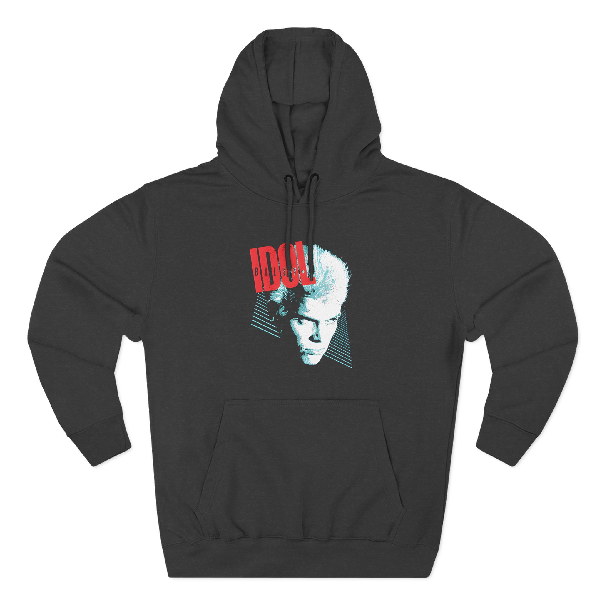 Billy Idol Face Stripes Three-Panel Fleece Hoodie