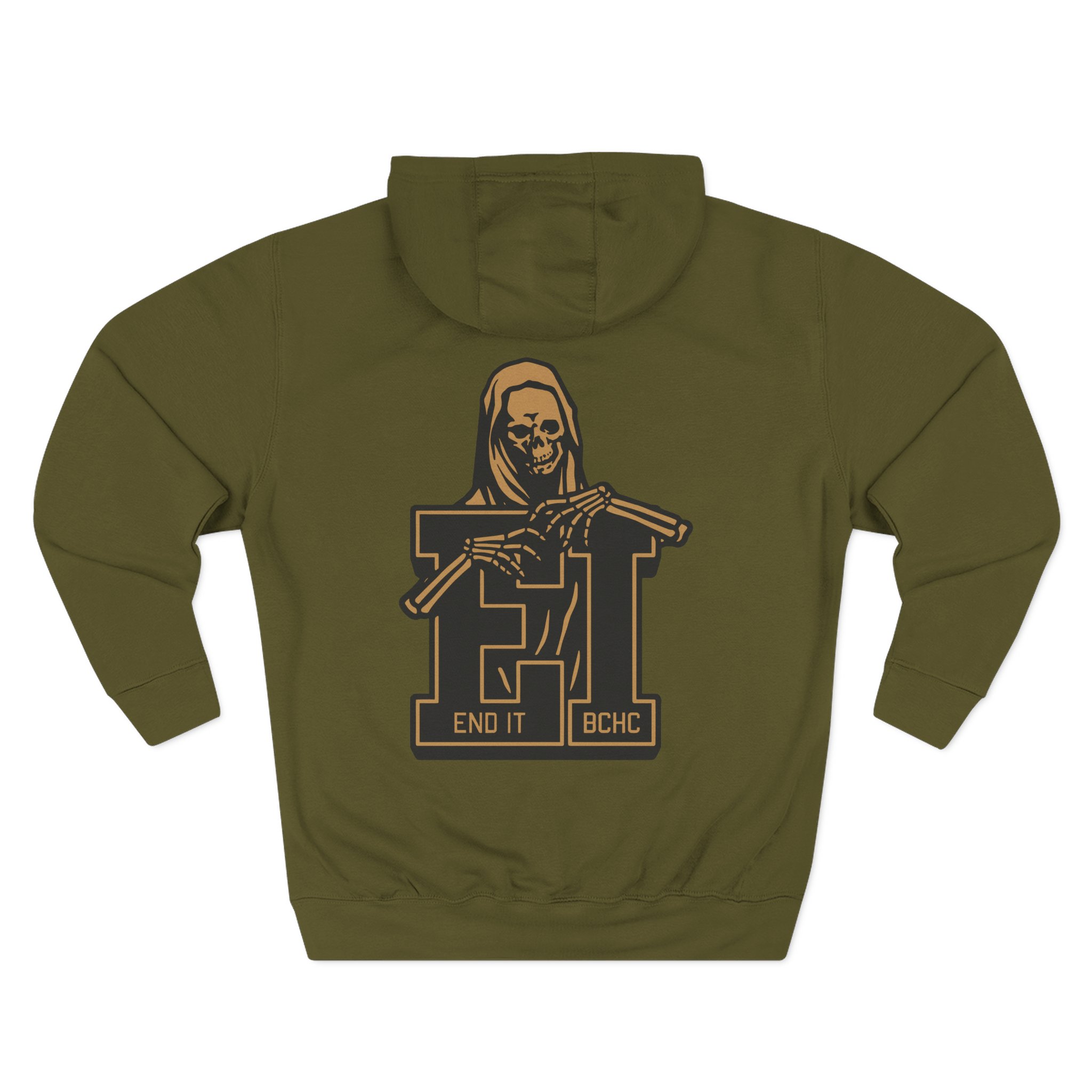 End It Bchc Reaper Emblem Three-Panel Fleece Hoodie