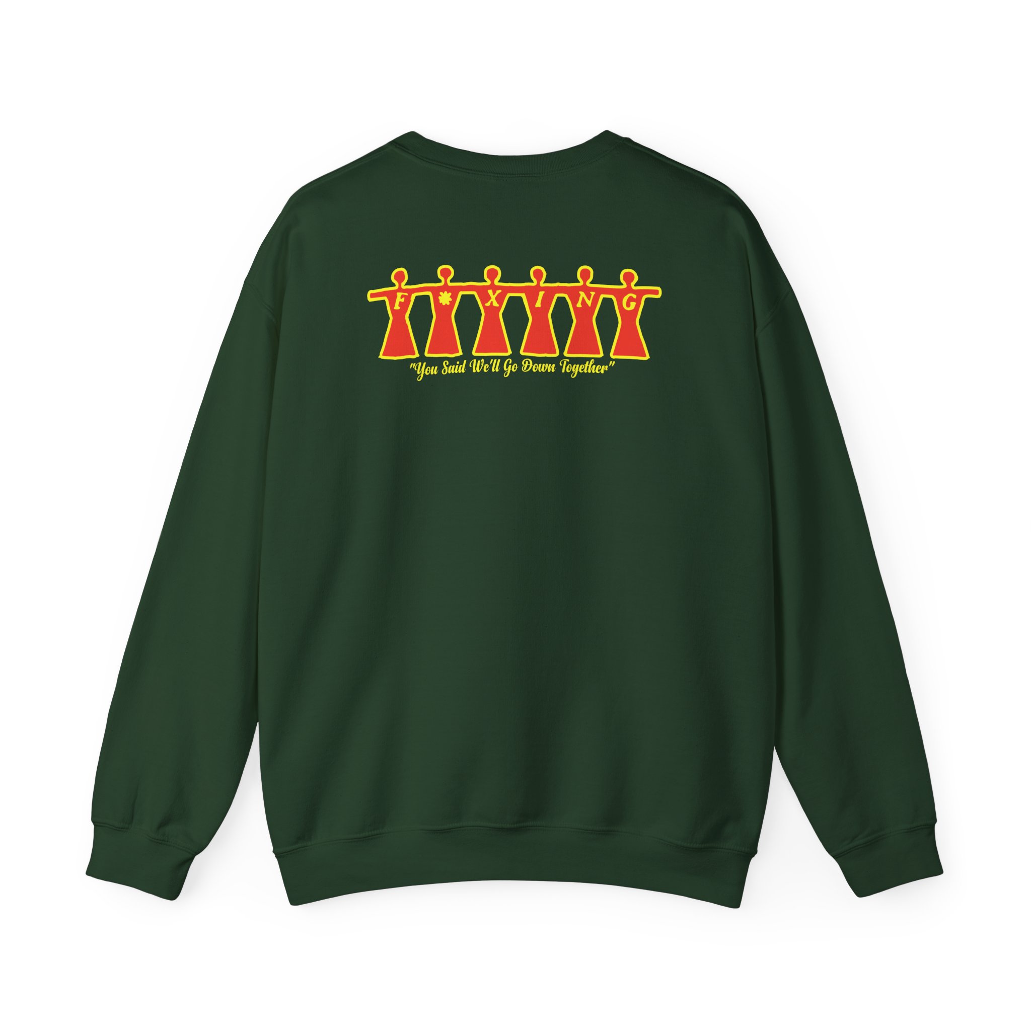 Foxing Moon Face Unisex Heavy Blendâ„¢ Crewneck Sweatshirt