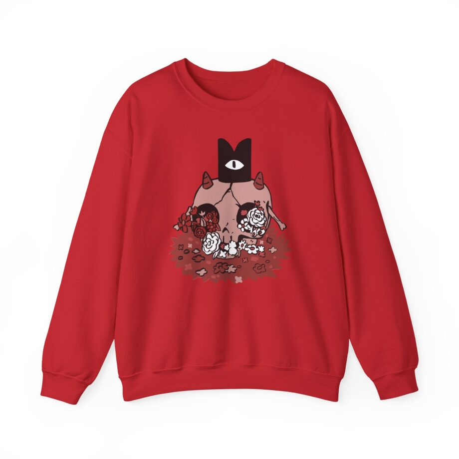 Cult of the Lamb Floral Skull Unisex Heavy Blend™ Crewneck Sweatshirt