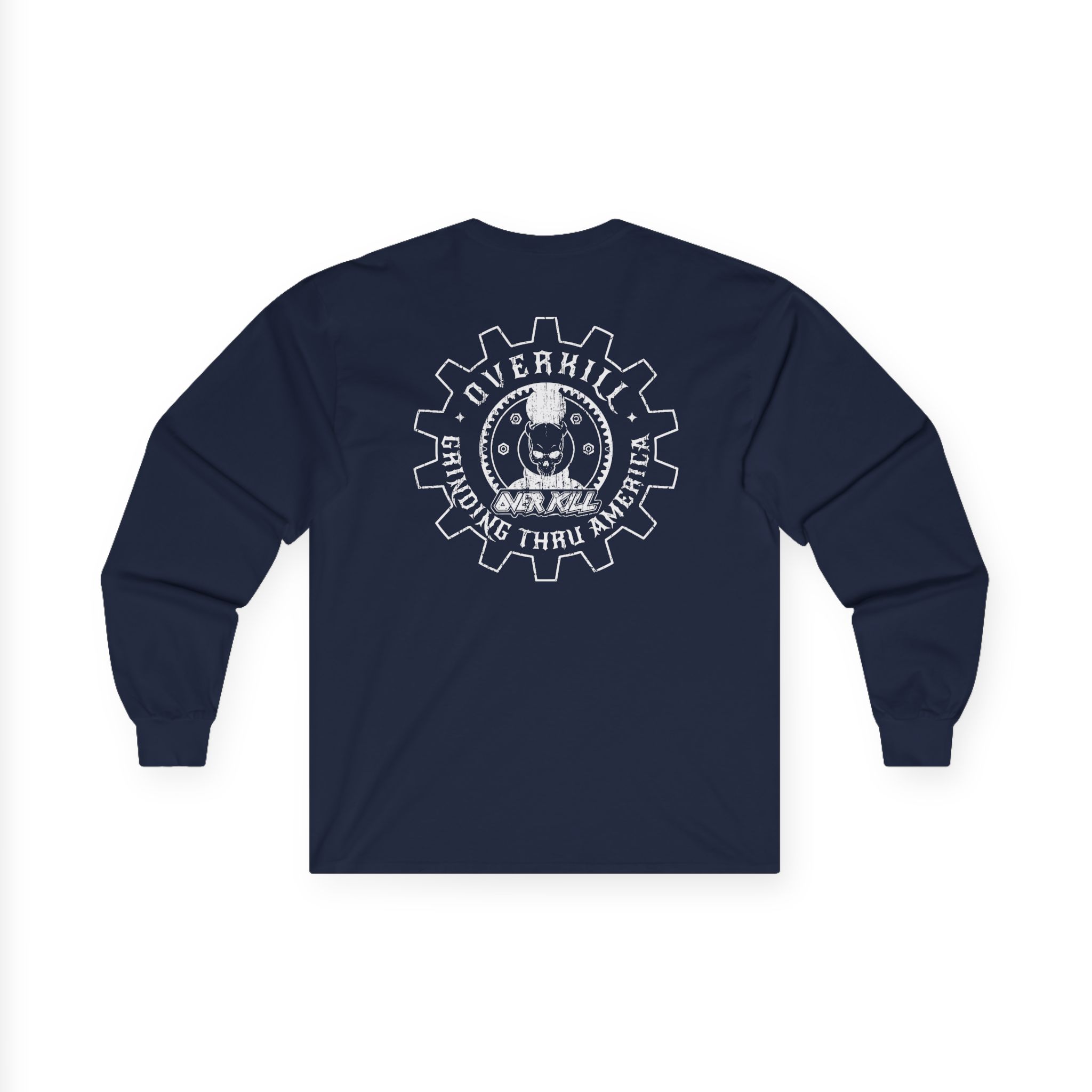 Overkill Embroidered Gear Logo Unisex Ultra Cotton Long Sleeve Tee
