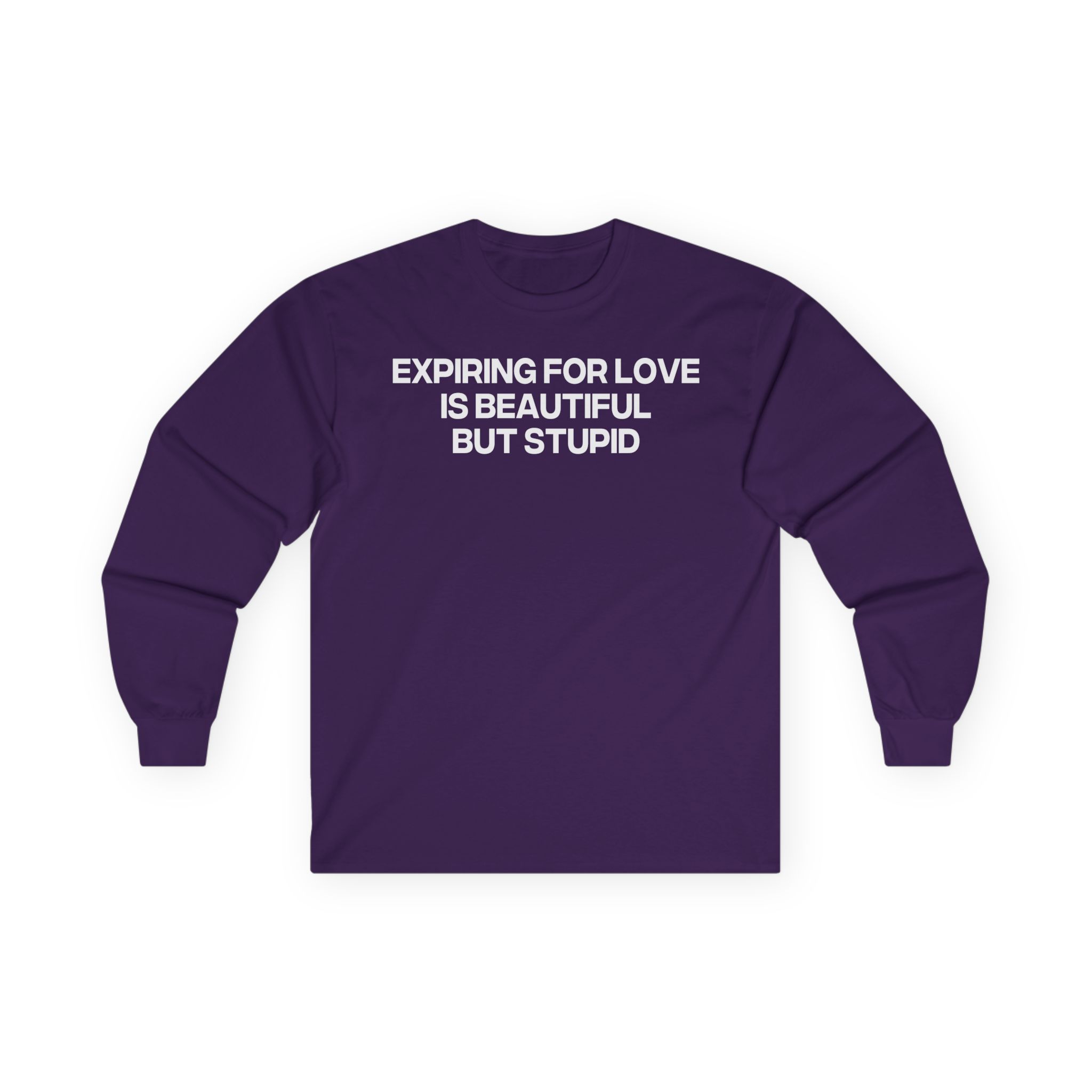 Jenny Holzer Expiring for Love is Beautiful but Stupid Unisex Ultra Cotton Long Sleeve Tee