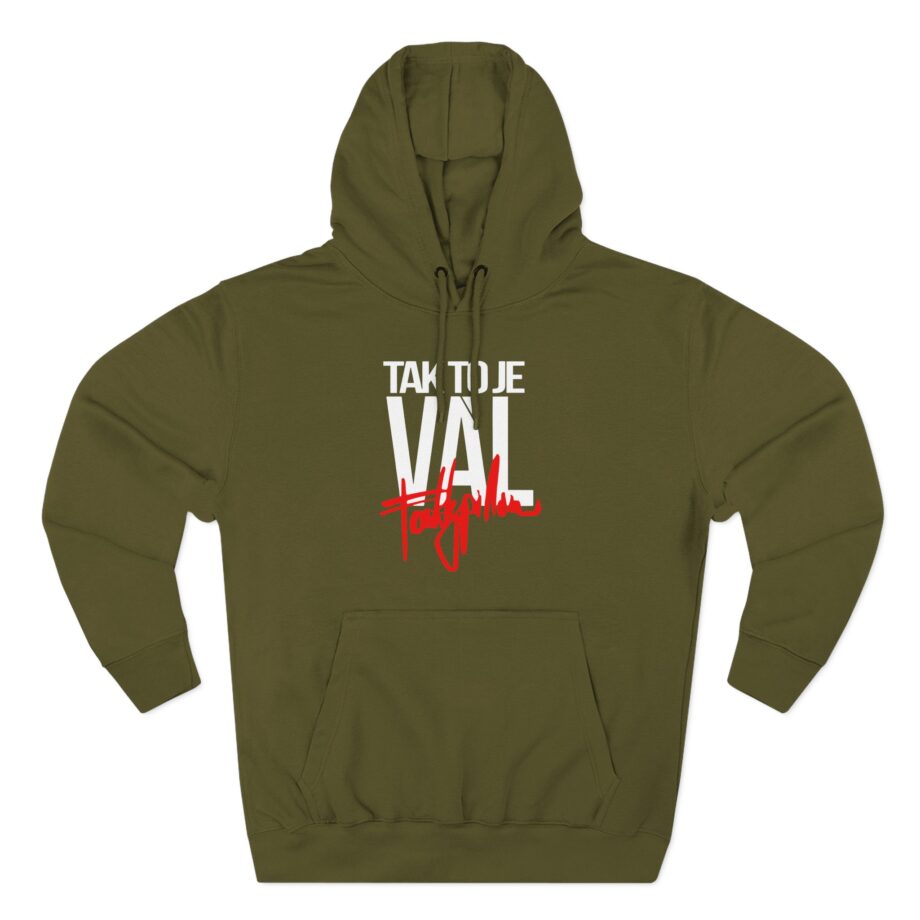 Fattypillow Tak to Je Val Three-Panel Fleece Hoodie