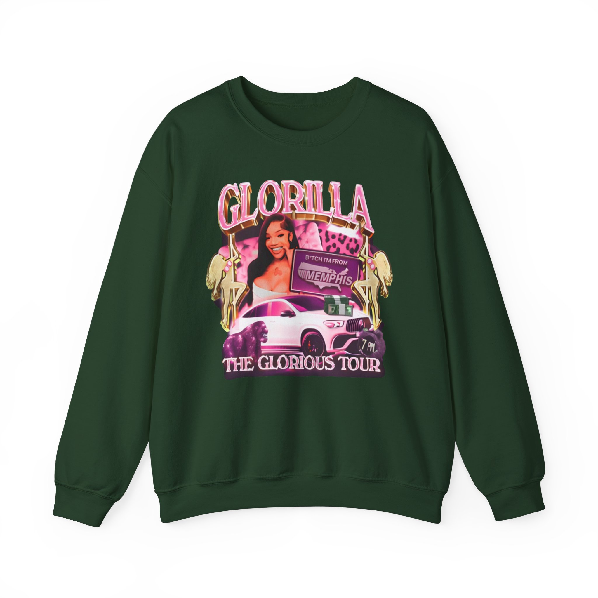Glorilla Glorious Tour From Memphis Unisex Heavy Blendâ„¢ Crewneck Sweatshirt