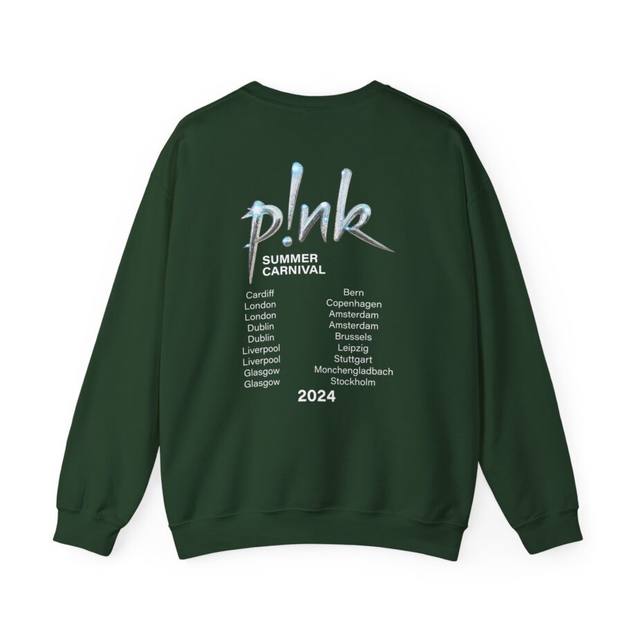 P!nk Split Tie Dye Unisex Heavy Blend™ Crewneck Sweatshirt