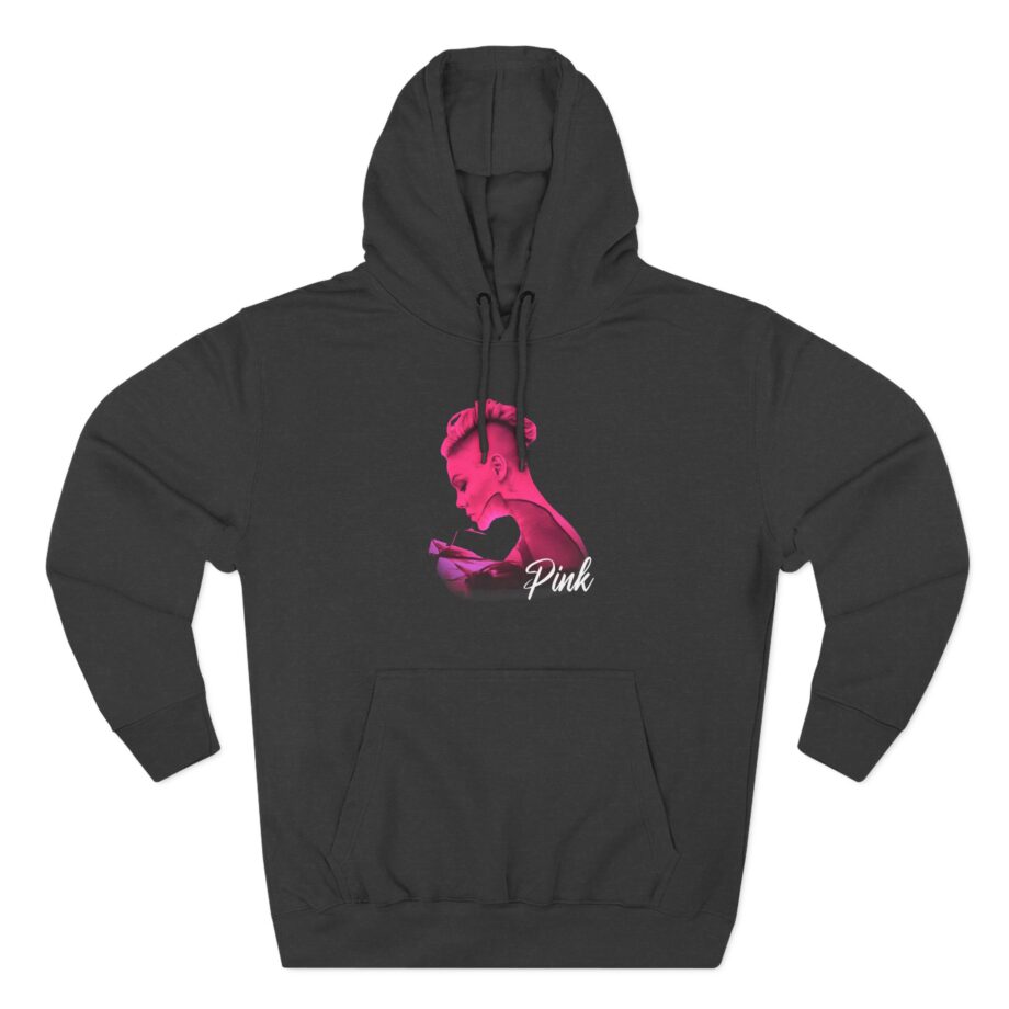 P!nk Silhouette Photo Peach Three-Panel Fleece Hoodie