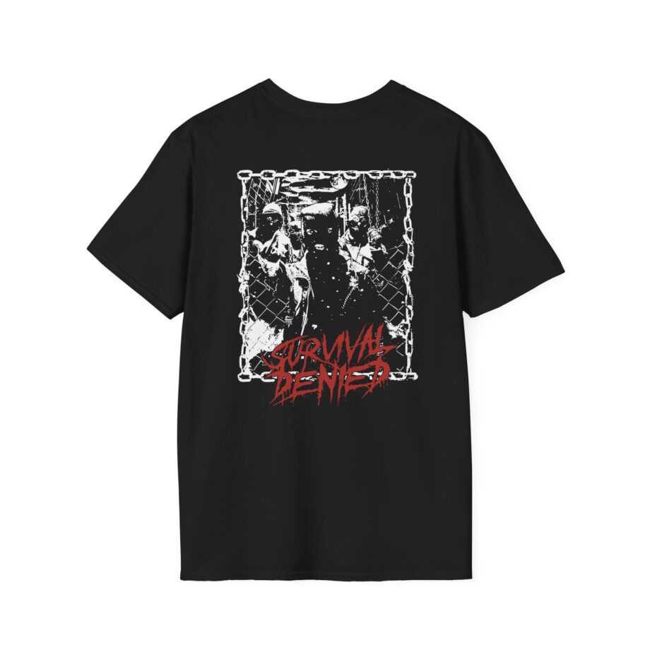 Get the Shot Survival Denied Black & White Unisex Softstyle T-Shirt