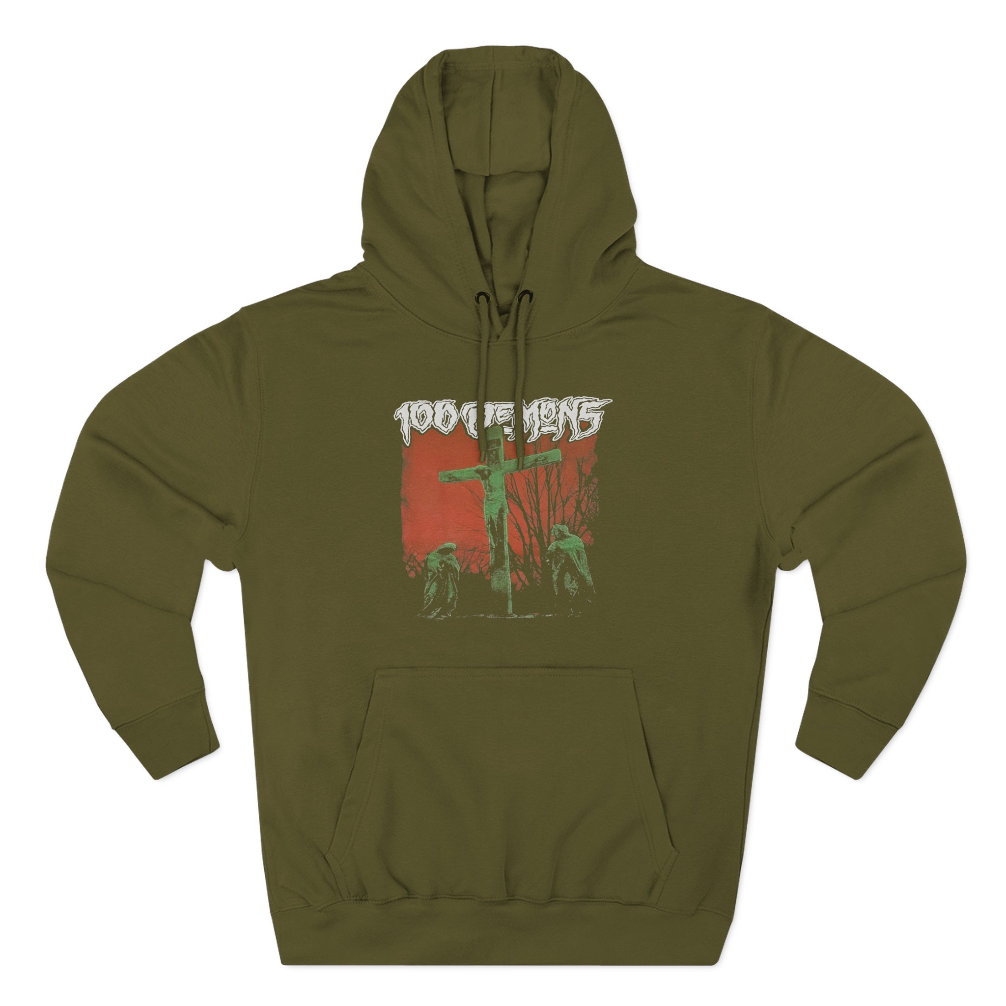 100 Demons Three-Panel Fleece Hoodie