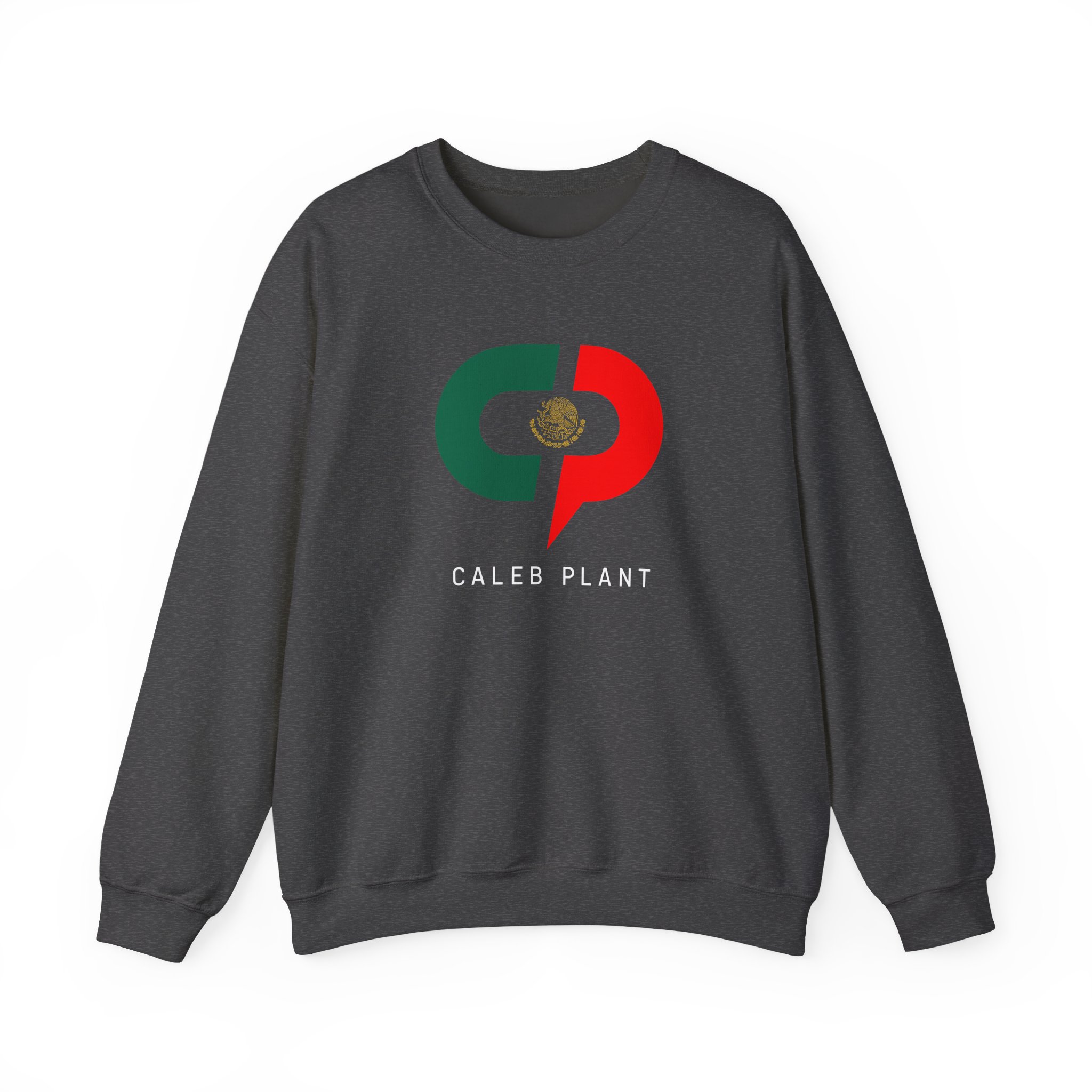 Caleb Plant Green White and Red Unisex Heavy Blendâ„¢ Crewneck Sweatshirt