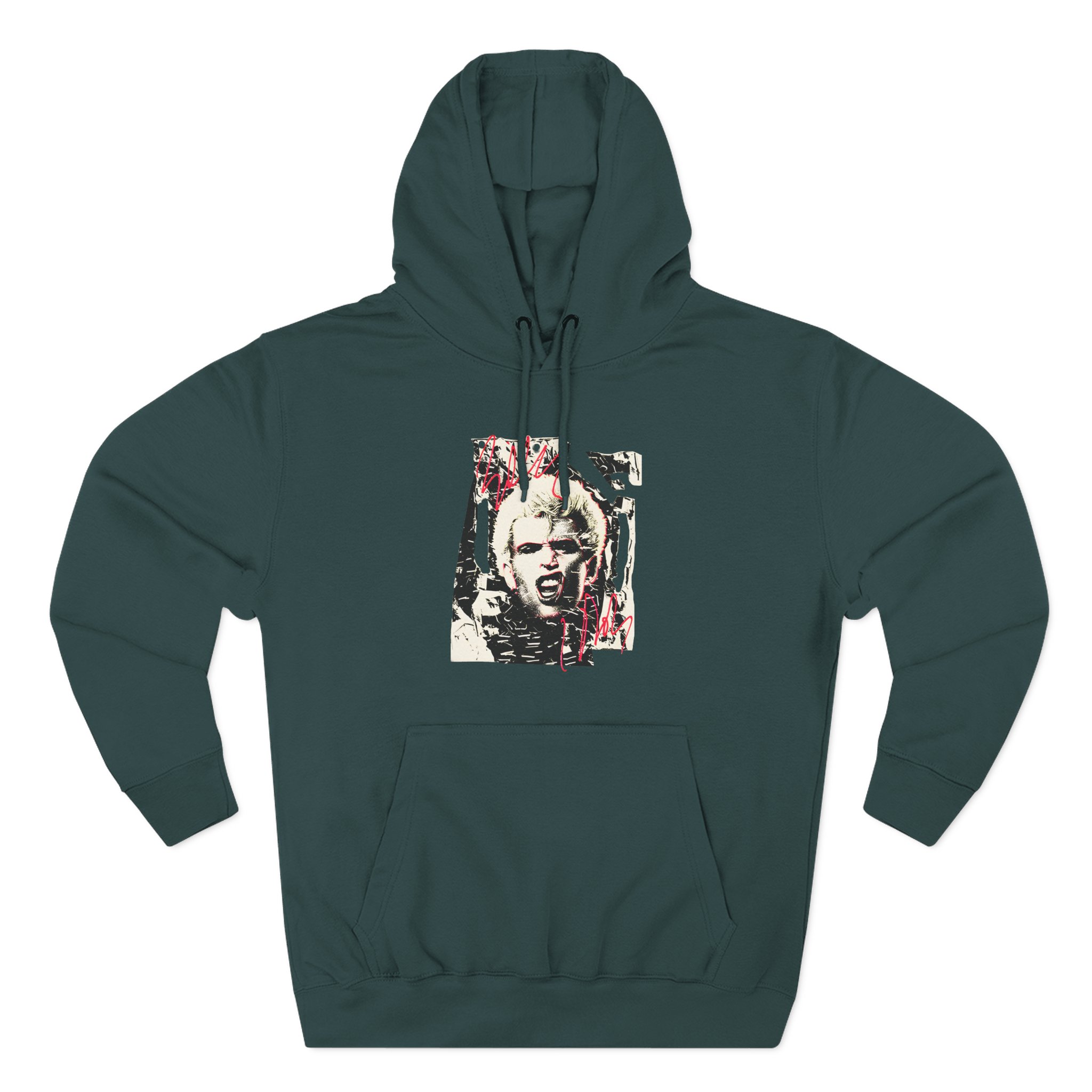 Billy Idol Shattered Photo Three-Panel Fleece Hoodie