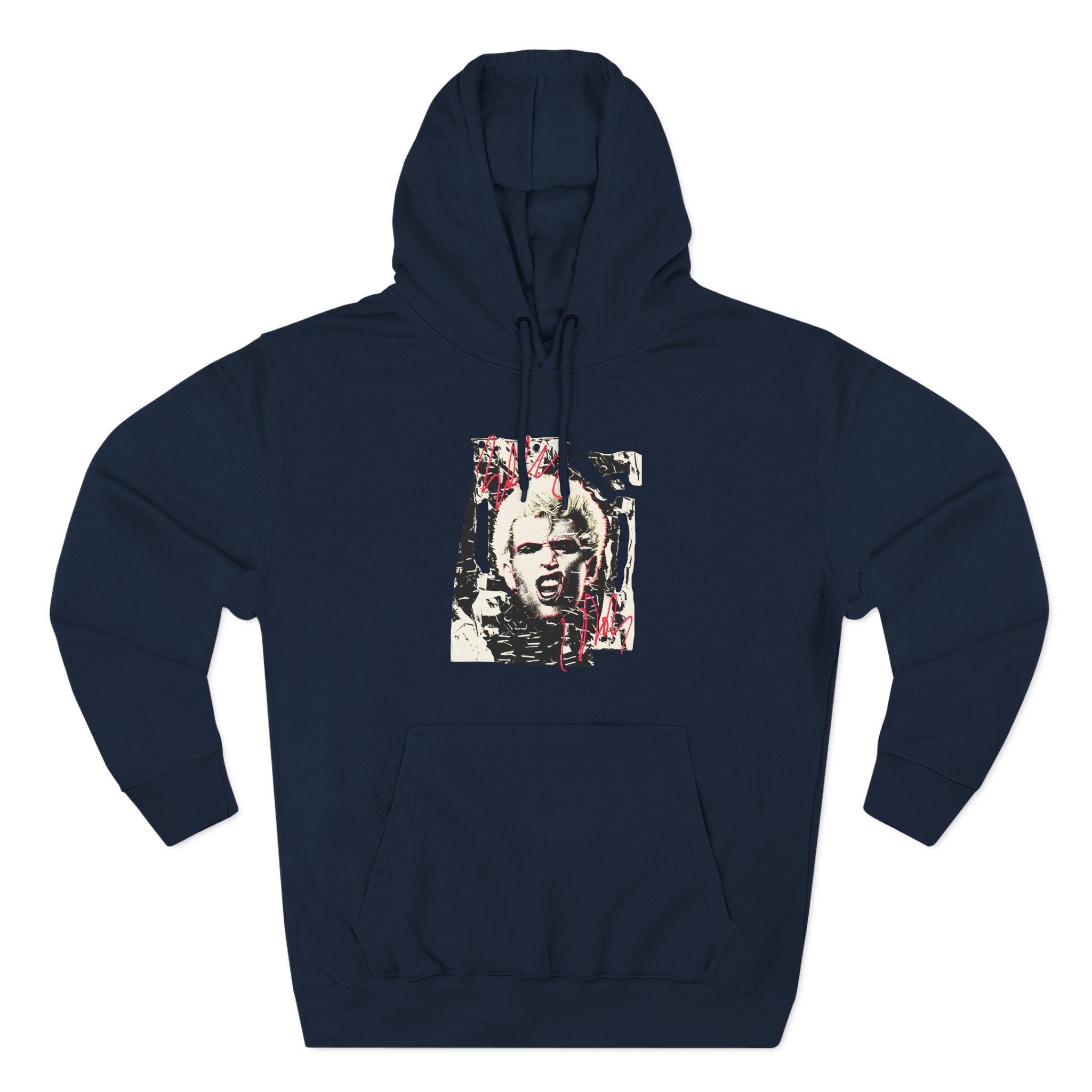 Billy Idol Shattered Photo Three-Panel Fleece Hoodie