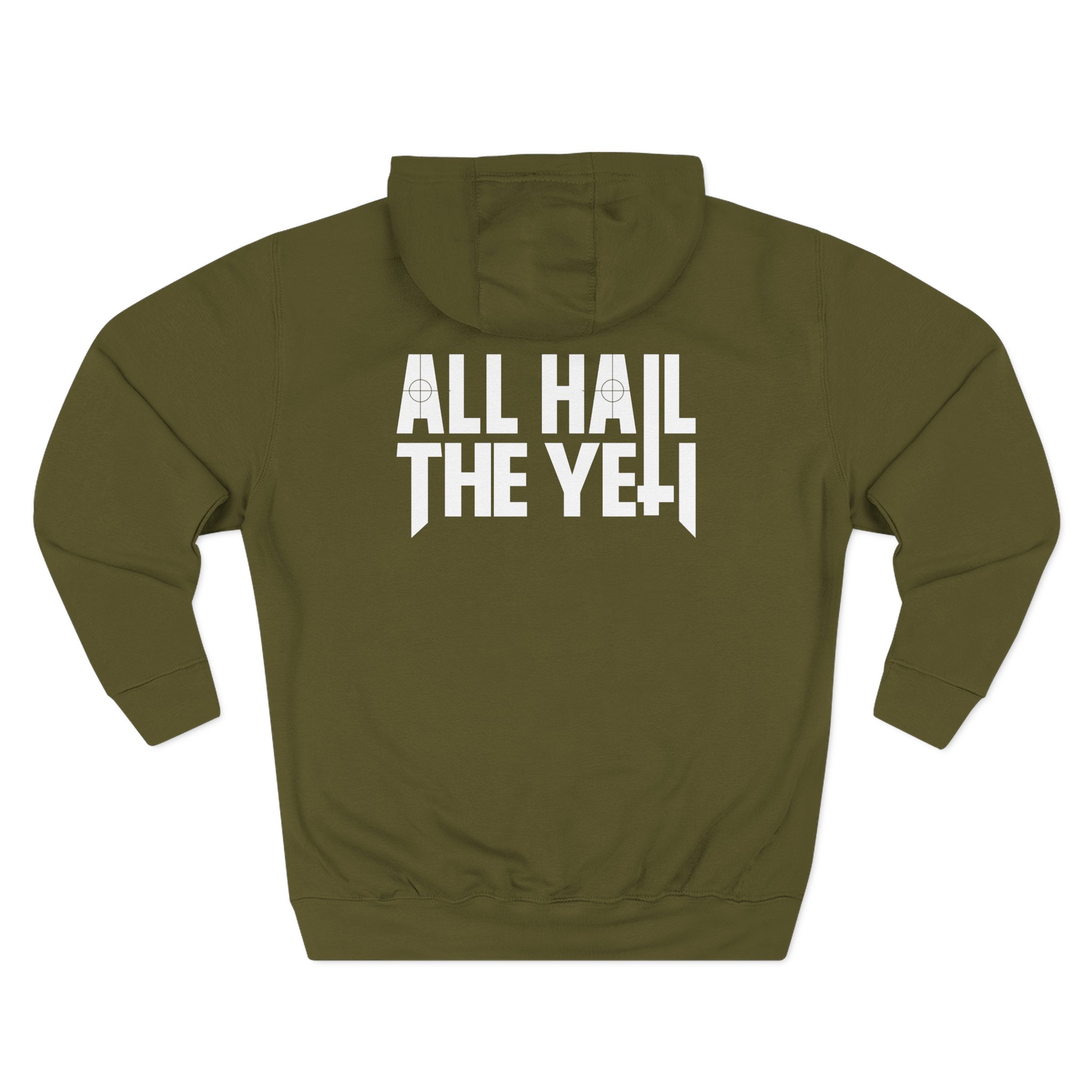 All Hail the Yeti Side Logo Three-Panel Fleece Hoodie