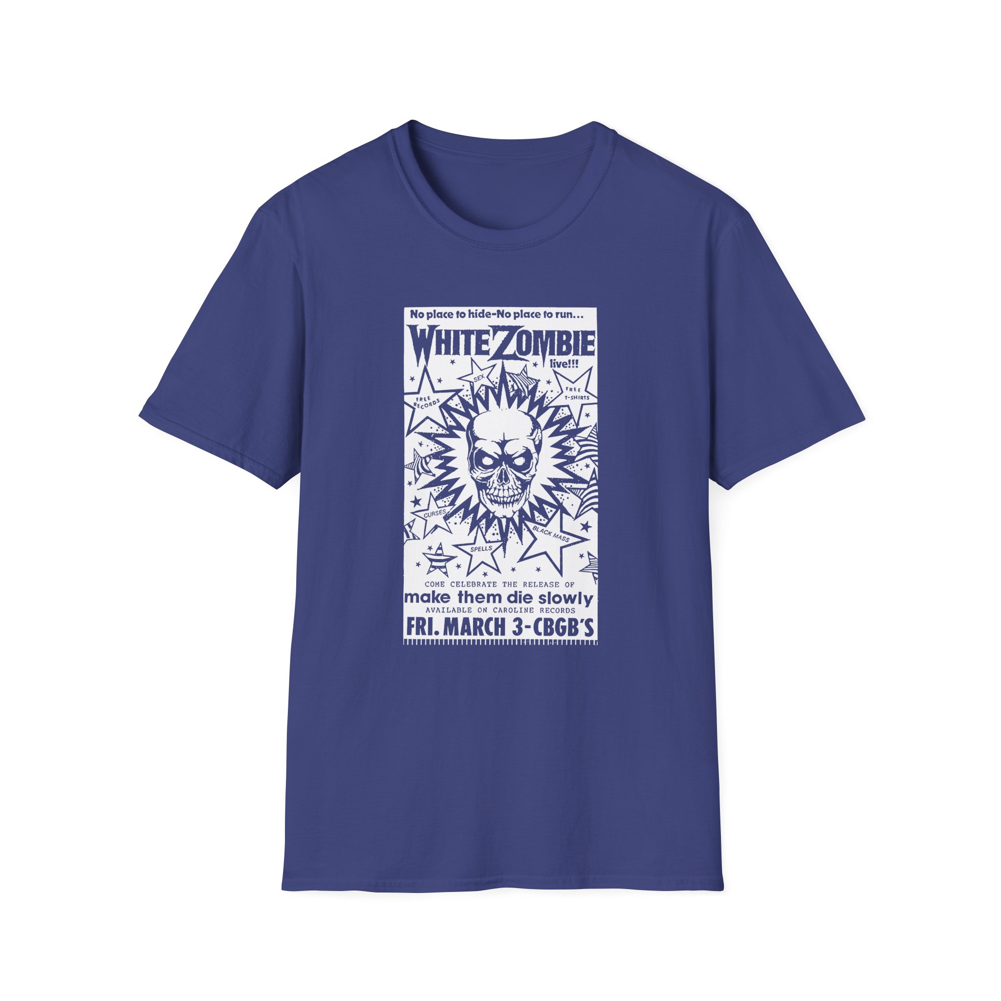 White Zombie Cbgb Poster Unisex Softstyle T-Shirt