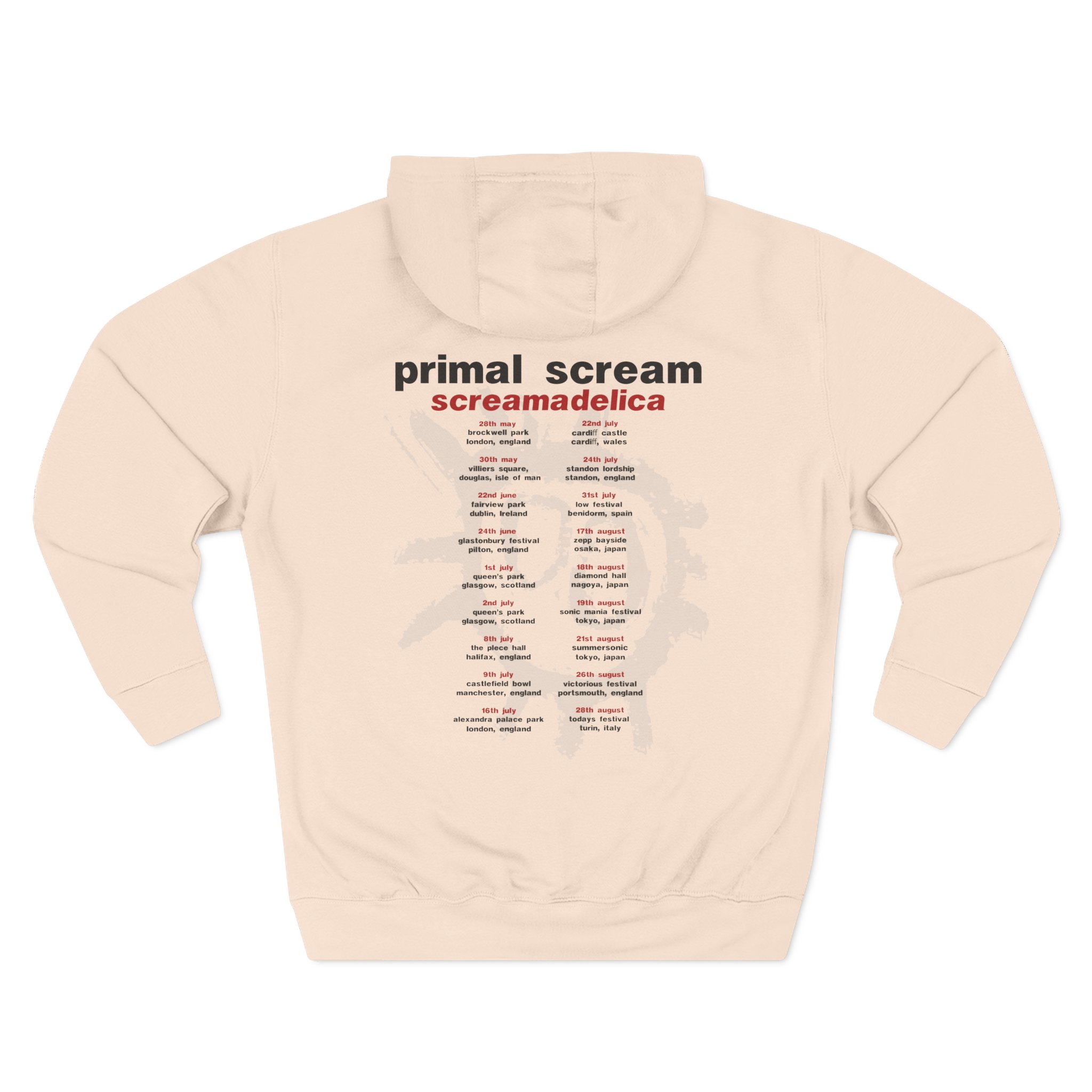 Primal Scream Screamadelica Tour Three-Panel Fleece Hoodie