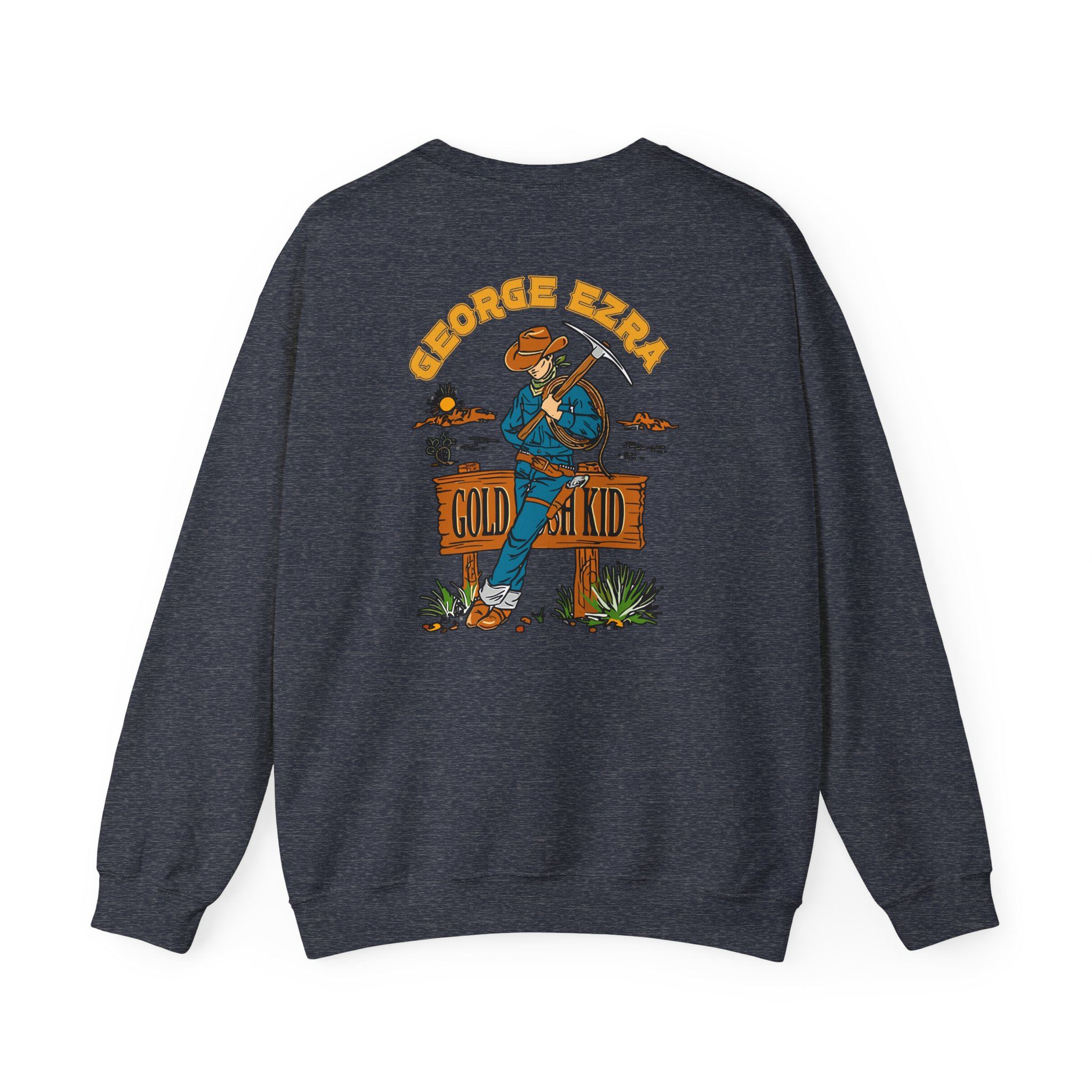 George Ezra Leaning Gold Rush Kid Unisex Heavy Blendâ„¢ Crewneck Sweatshirt