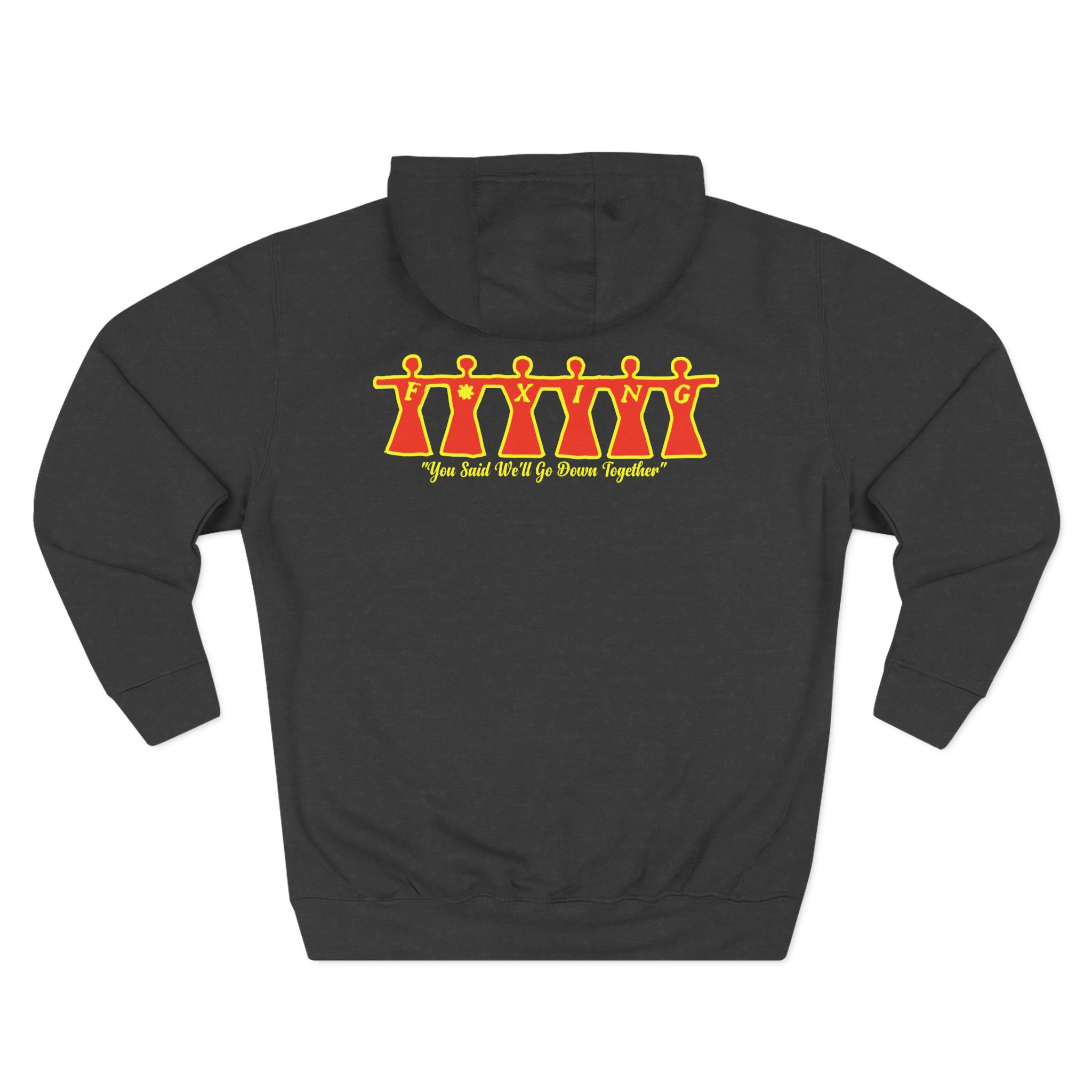 Foxing Moon Face Three-Panel Fleece Hoodie