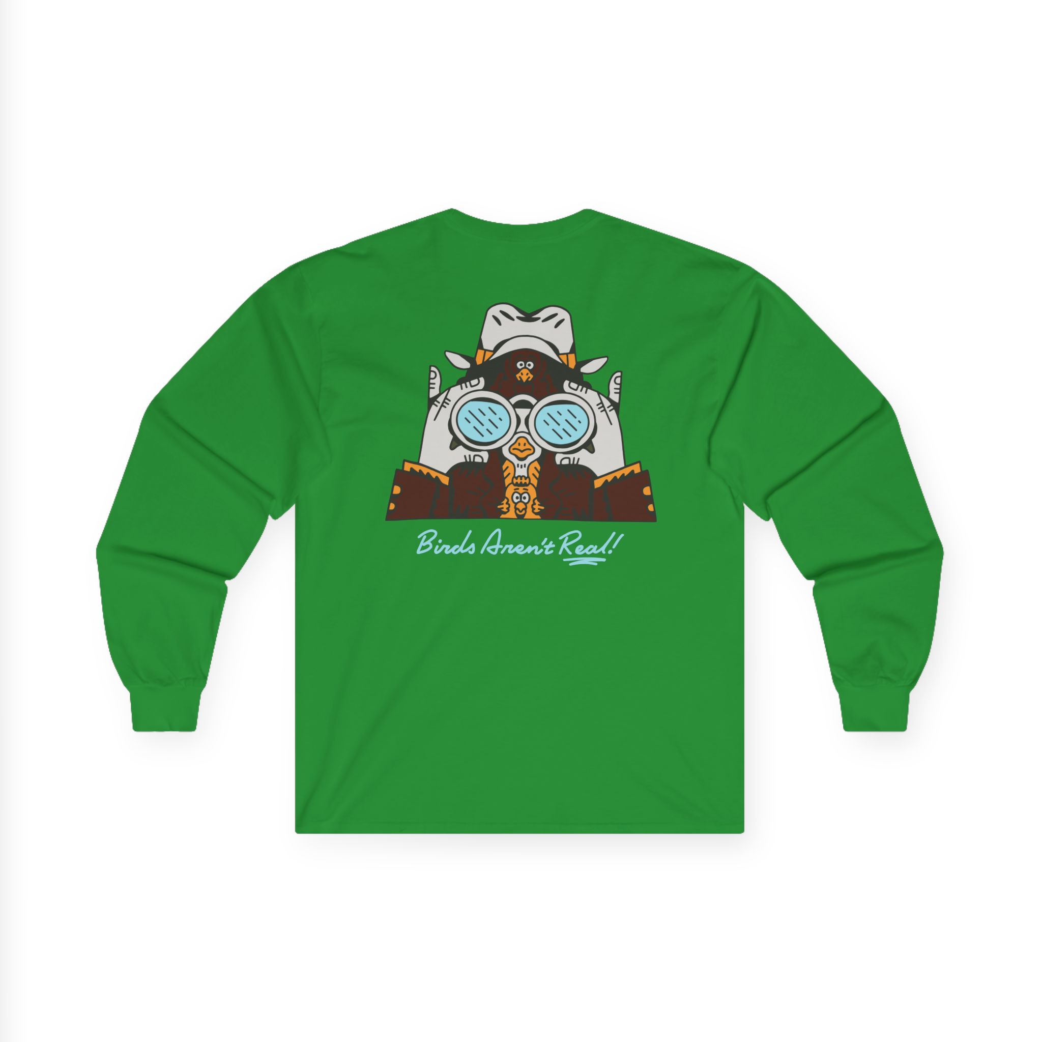 Birds Arent Real Trench Coat Hemp Unisex Ultra Cotton Long Sleeve Tee