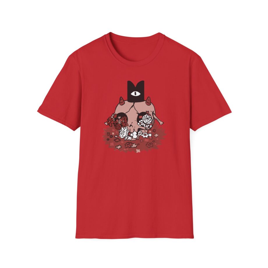 Cult of the Lamb Floral Skull Unisex Softstyle T-Shirt