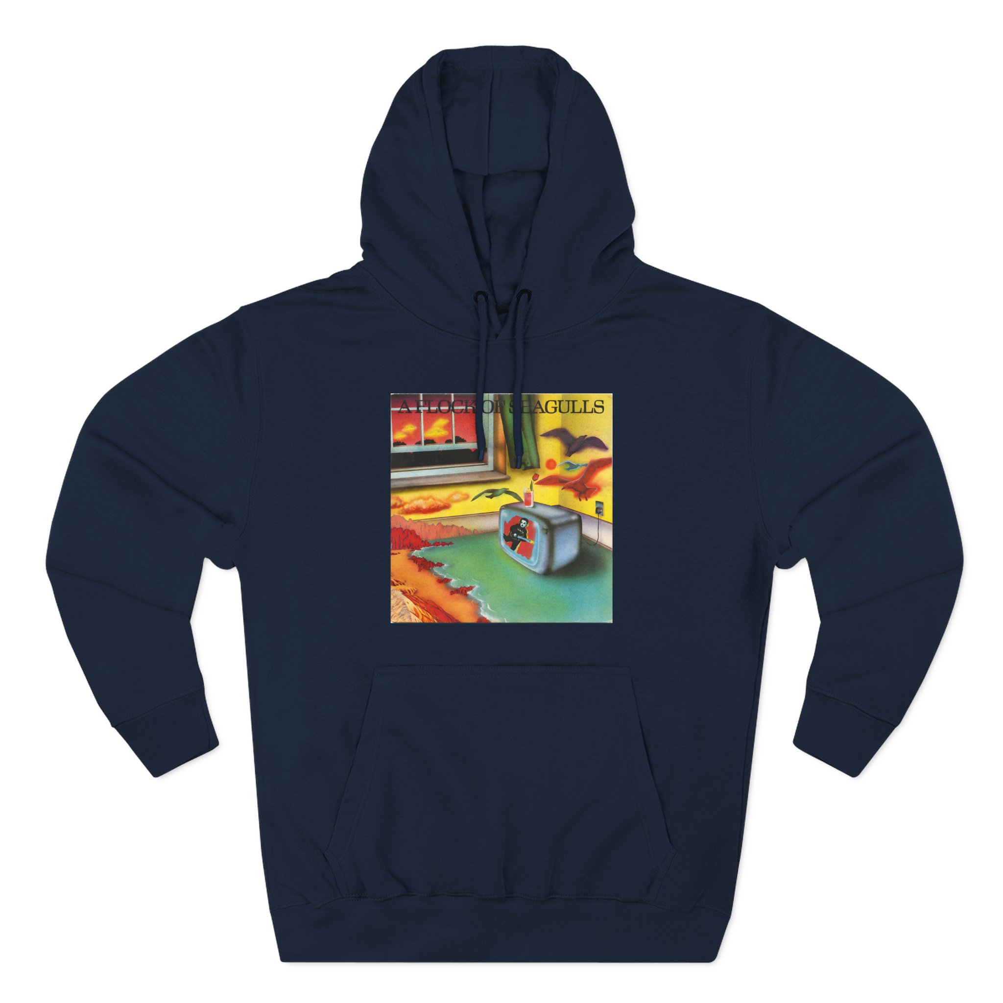 A Flock of Seagulls Original Album Cover Three-Panel Fleece Hoodie