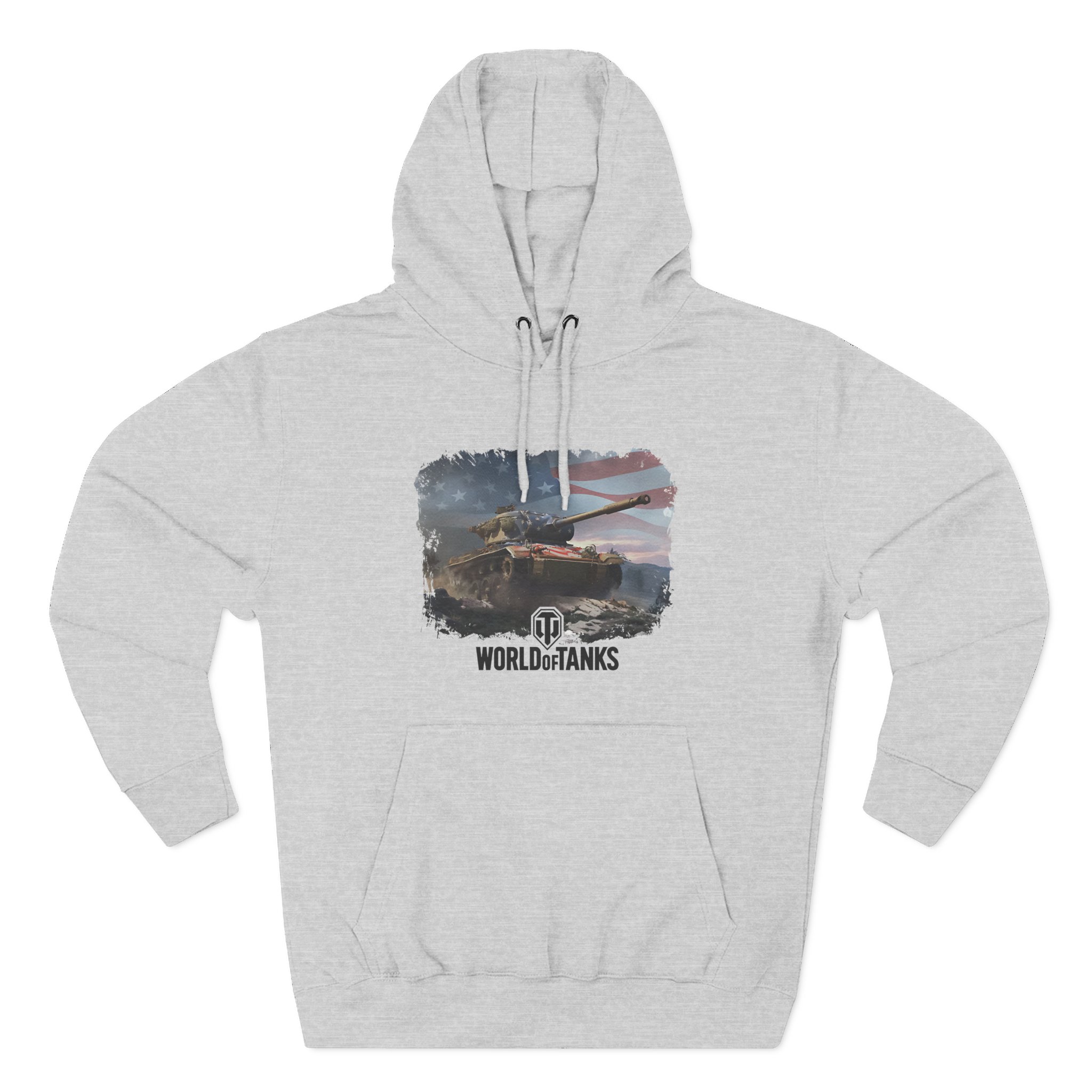 World of Tank Wot July 4th T78 Three-Panel Fleece Hoodie