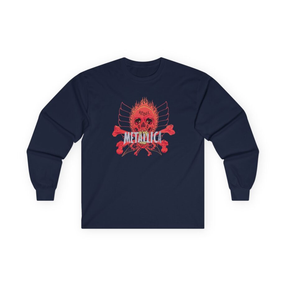 Fede Vigevani Vintage 90s Metallica Pushead Rebel Skull Unisex Ultra Cotton Long Sleeve Tee