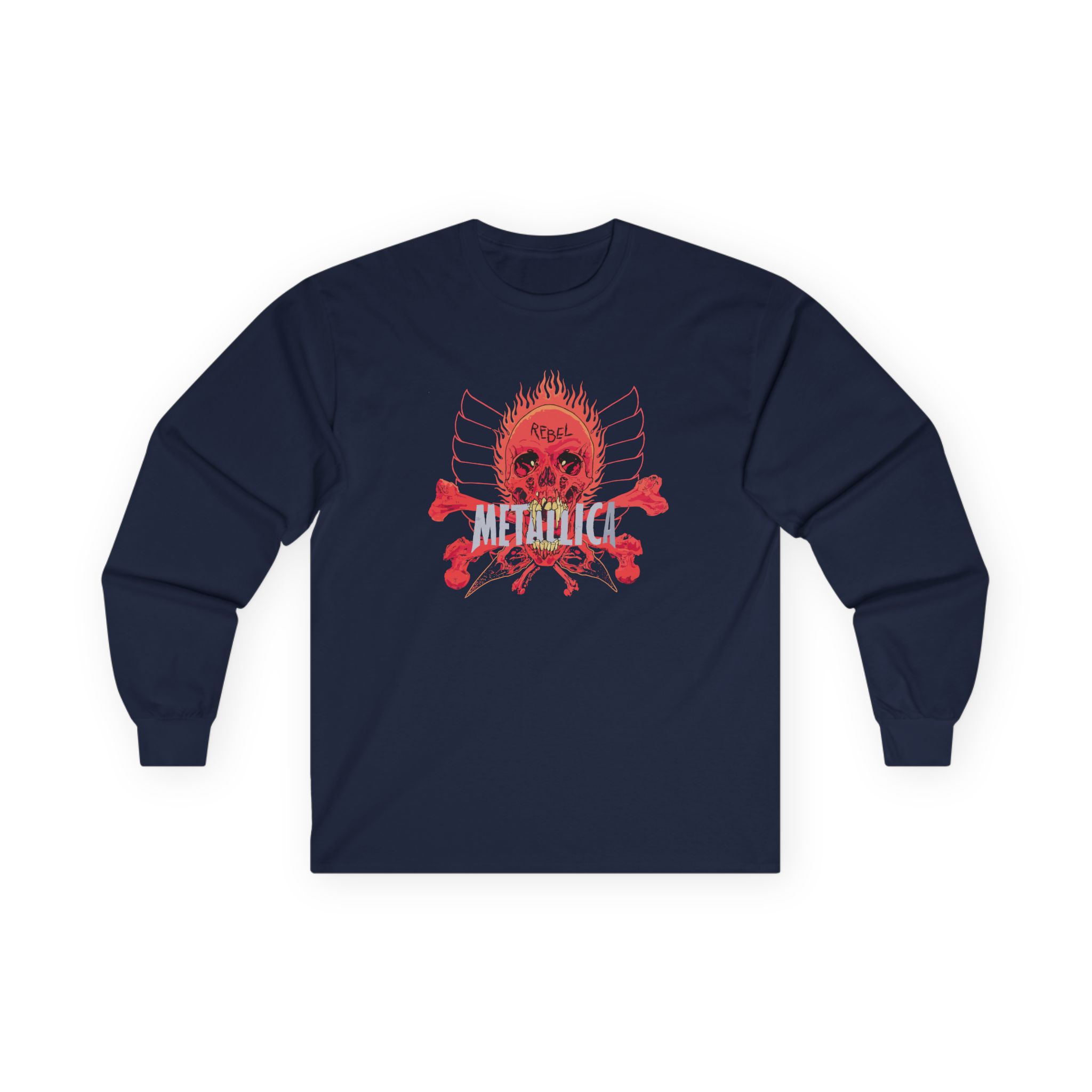 Fede Vigevani Vintage 90s Metallica Pushead Rebel Skull Unisex Ultra Cotton Long Sleeve Tee