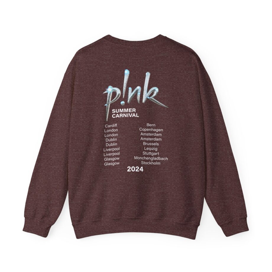 P!nk Split Tie Dye Unisex Heavy Blend™ Crewneck Sweatshirt