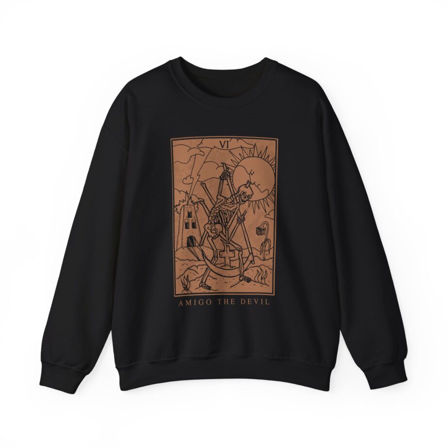 Amigo the Devil Tarot Card Unisex Heavy Blend™ Crewneck Sweatshirt