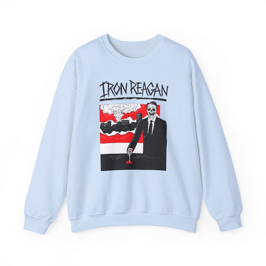 Iron Reagan Finger On The Button Unisex Heavy Blend™ Crewneck Sweatshirt