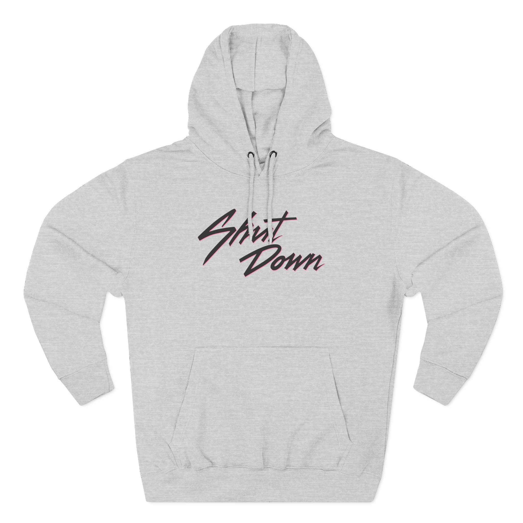 B Shut Down Three-Panel Fleece Hoodie