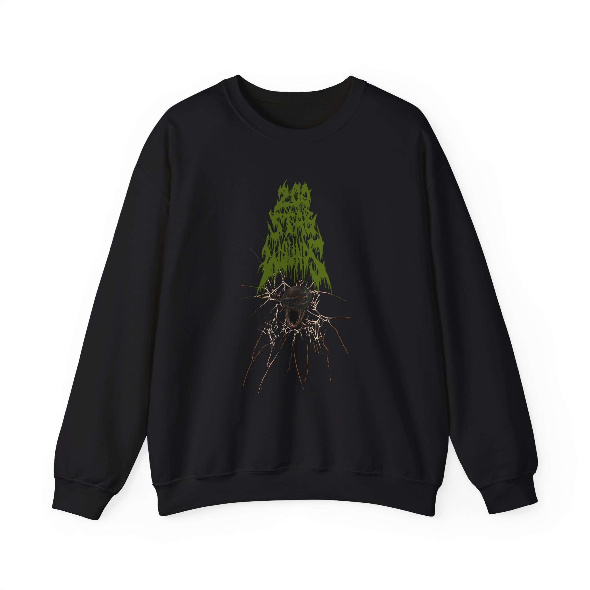 200 Stab Wounds Spider Skull Unisex Heavy Blendâ„¢ Crewneck Sweatshirt