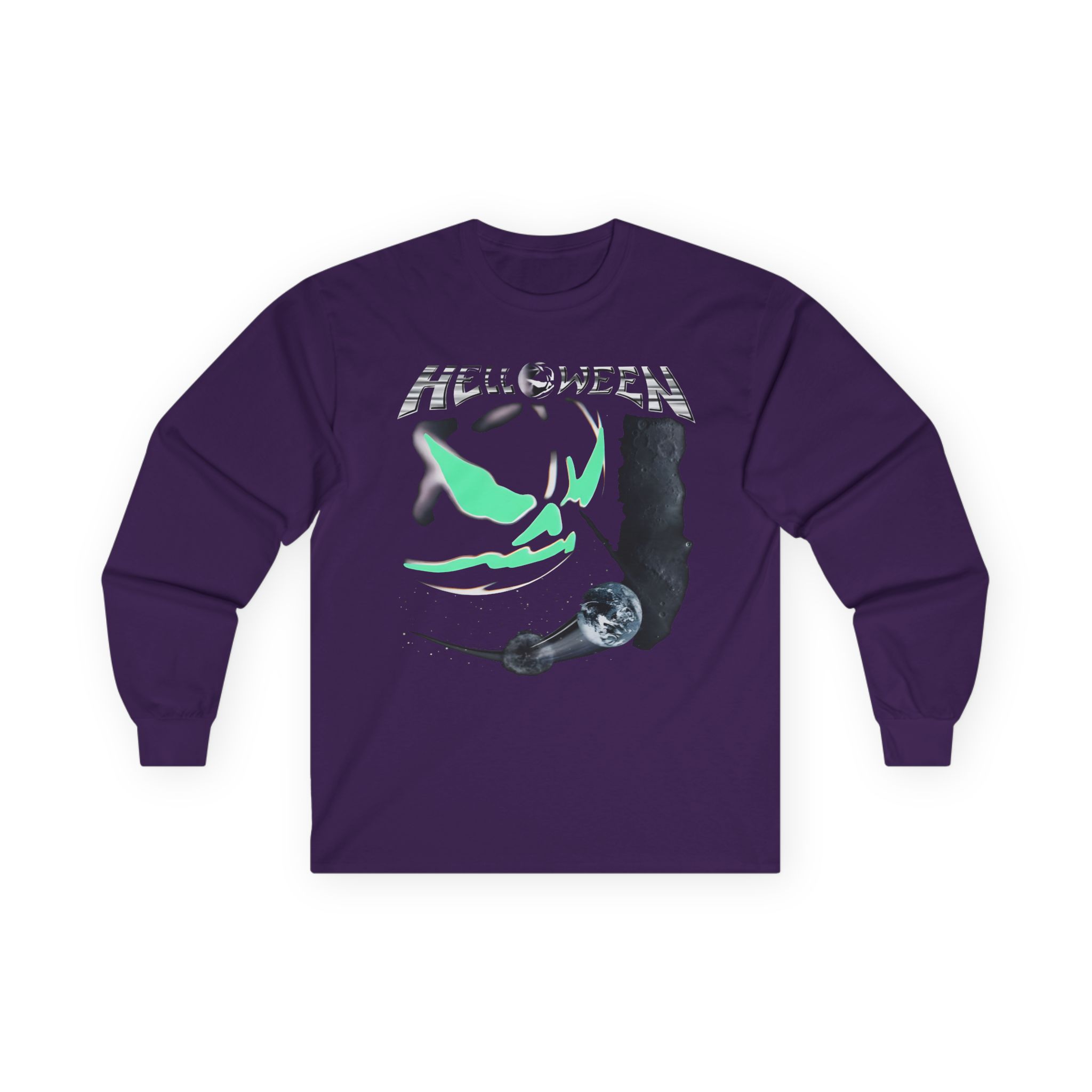 Helloween the Dark Ride Glow in the Dark Unisex Ultra Cotton Long Sleeve Tee